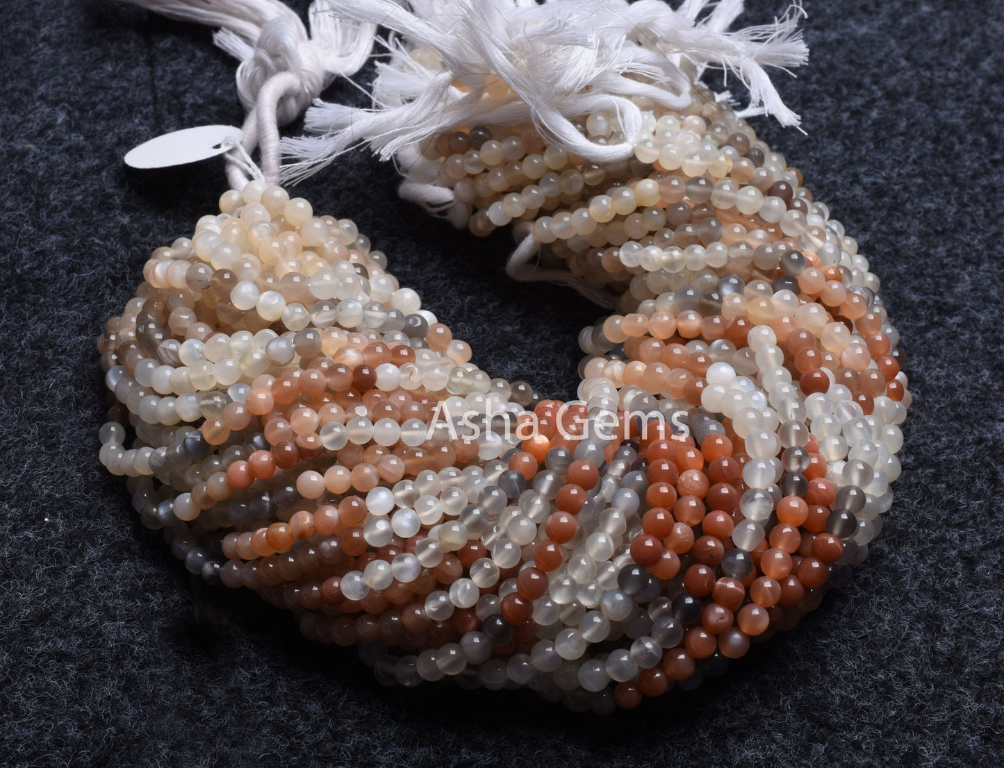 Natural Moonstone Smooth Round Shape Gemstone Beads,13"Strand Multi Moonstone Round Ball Beads,5,5.5mm AAA Moonstone Bead Jewelry Craft Sale