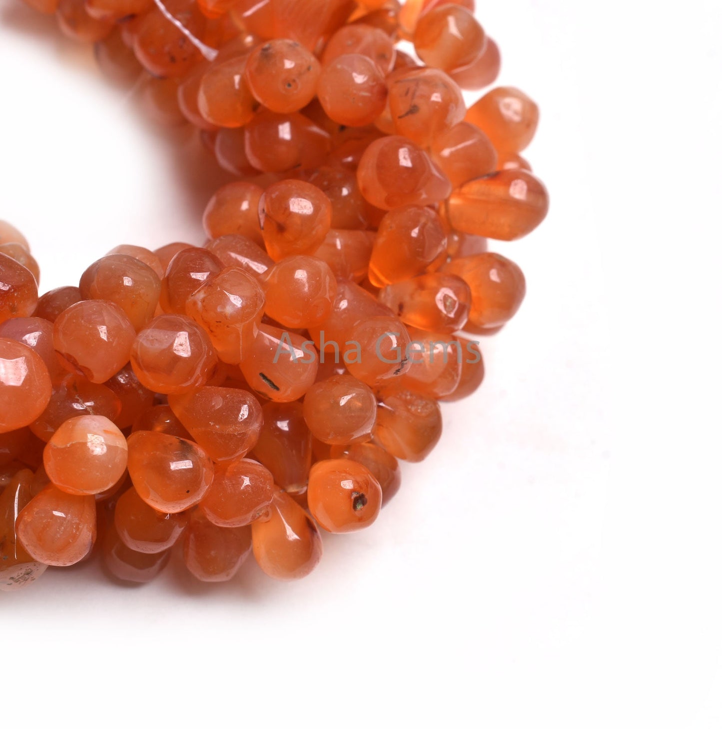 Orange Carnelian Smooth Handmade Drop Beads,7-10 mm Uneven Plain Handmade Teardrop Side Drill Gemstone carnelian Beads Jewelry making Crafts