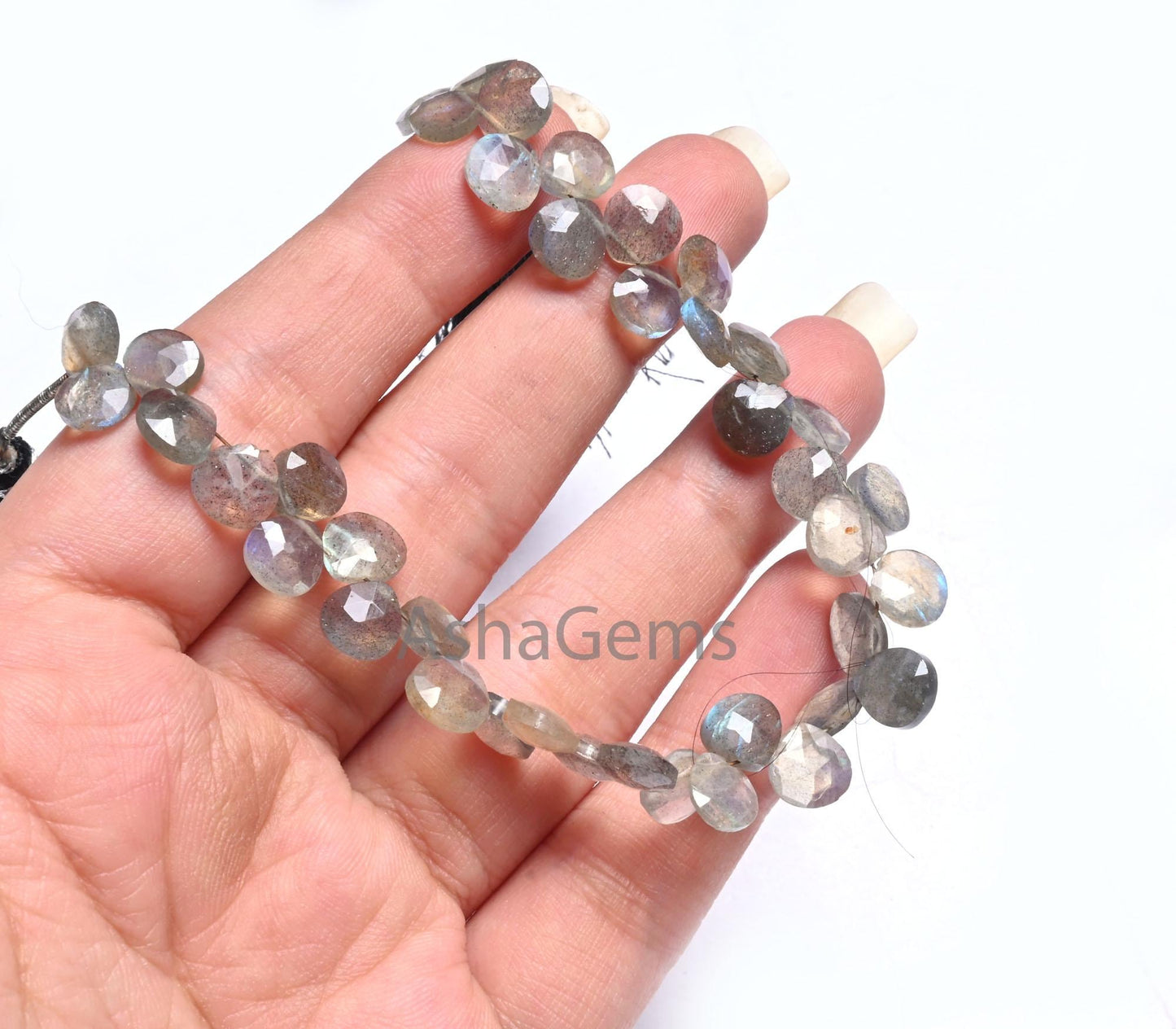 Natural Flash labradorite faceted Heart Shape Beads,Fine Multi Fire Grey labradorite Heart Side Drill Gemstone Labradorite Bead Jewelry SALE (AG 18612)