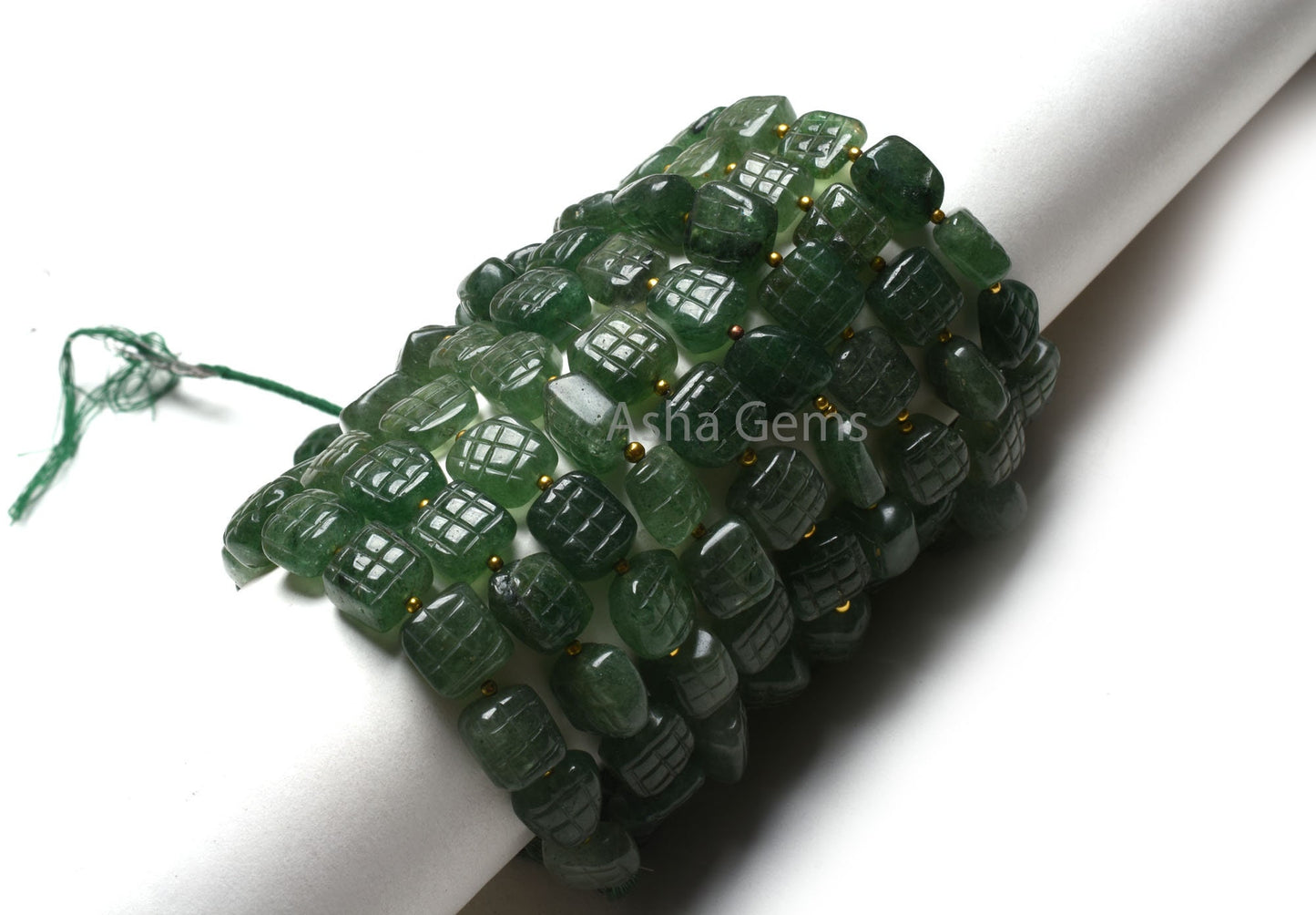 Natural Green Strawberry Quartz Carving Gemstone Beads, Strawberry Handmade carved Fancy Nugget Uneven Square Shape Beads Jewelry Craft SALE