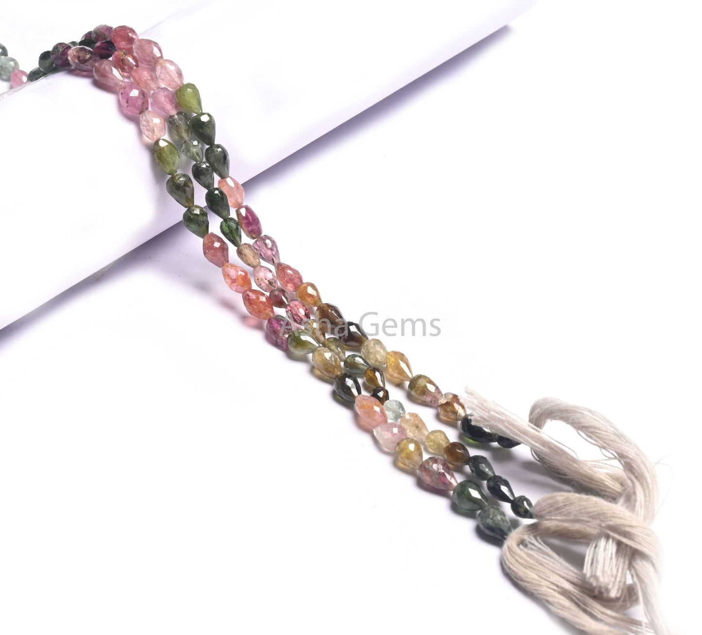 Beautiful Multi Tourmaline Faceted Drops Shape Gemstone Beads,13" Natural Tourmaline Uneven Teardrop Straight Drill Beads Jewelry Craft SALE (AG 18561)