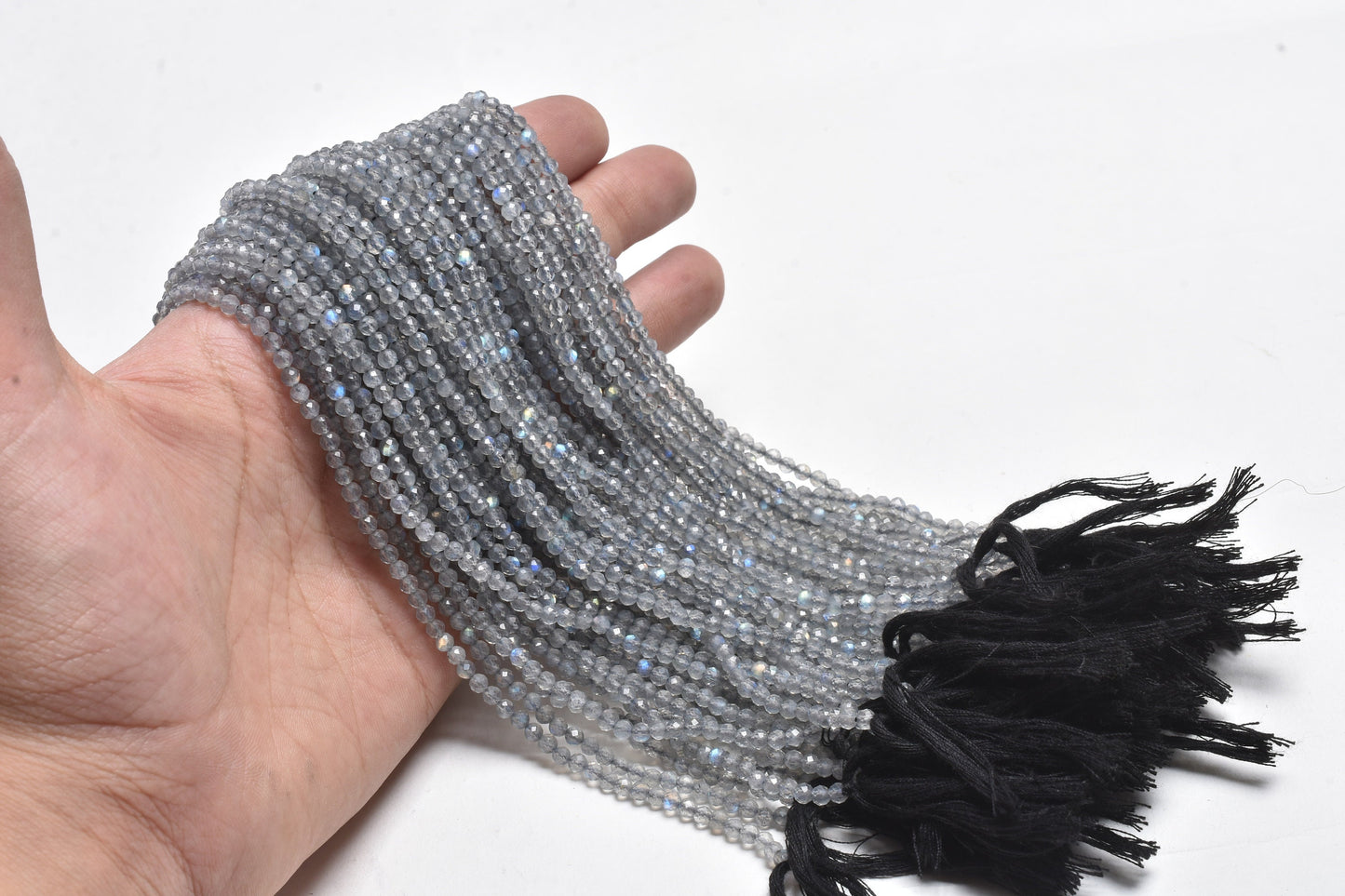 Natural Flash Labradorite Machine Cut Rondelle Beads,3.2 mm labradorite Micro Cut faceted Gemstone Beads,AAA Blue Fire Labradorite Bead SALE