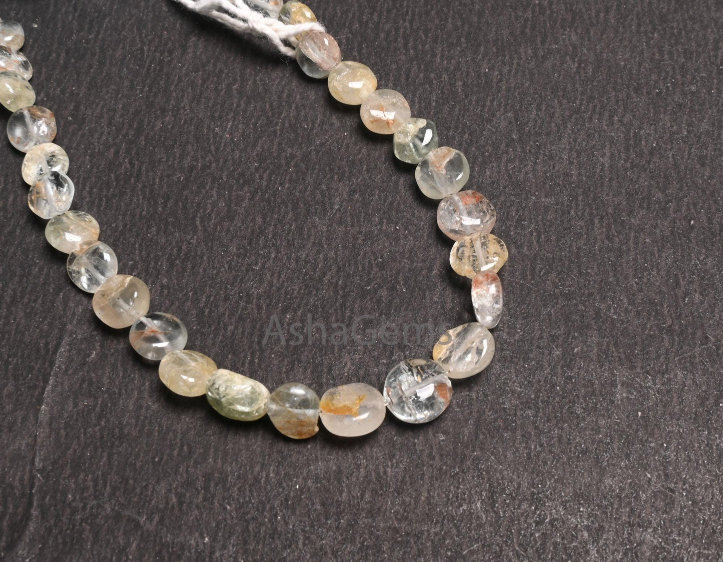 6.5-8 mm Natural Aquamarine Smooth Coin shape Gemstone Beads,8" Bio Aquamarine Plain Coin Handmade Aquamarine Bead Jewelry Making Craft SALE