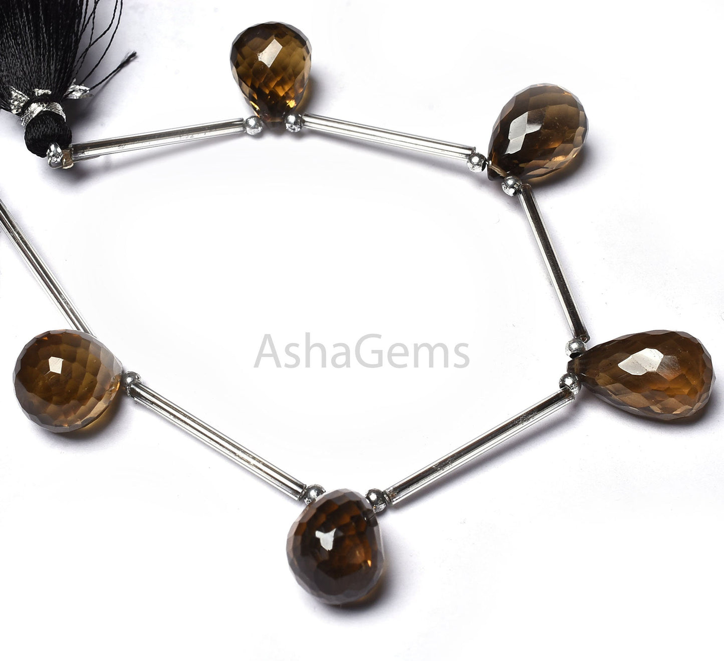 Top Quality Beer Quartz Faceted Drops Shape Beads, AAA Natural Beer Quartz Side Drill Teardrop Gemstone Beads For Necklace Jewelry Quartz