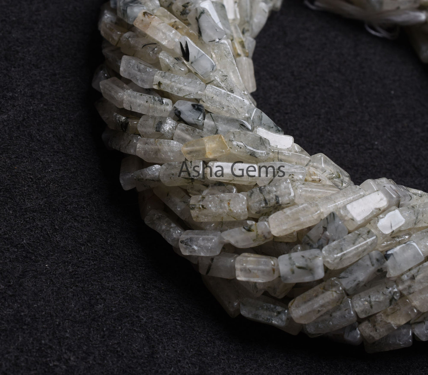 13"Strand Natural Rutile Smooth Rectangle Handmade Beads, Rutilite Fancy Uneven Rectangle Straight Drill Bead Gemstone Rutile Beads For SALE