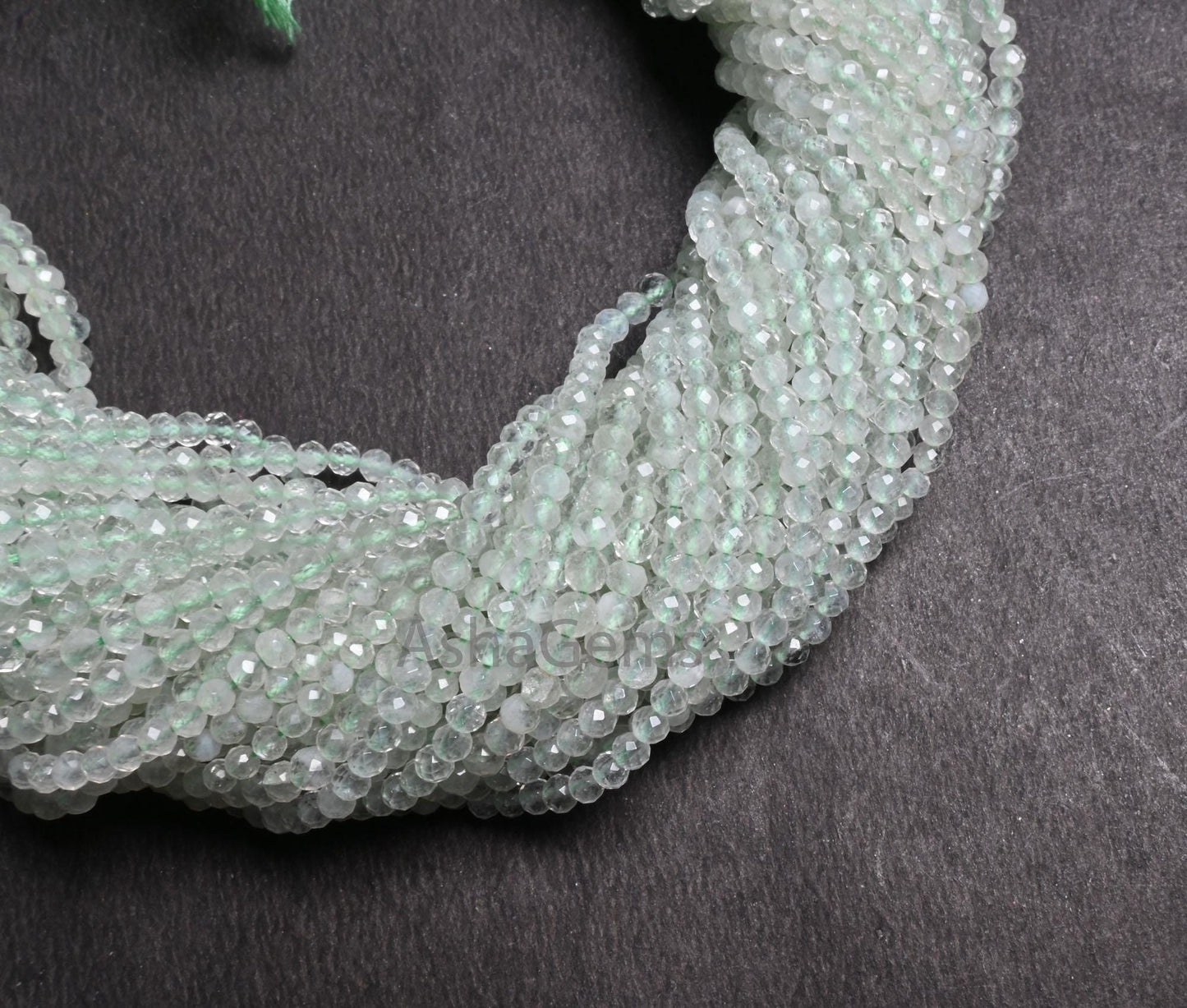 Beautiful Green Amethyst faceted micro cut Rondelle Shape Beads,13" Strand Natural Green Amethyst machine Cut Gemstone Loose Beads Jewelry