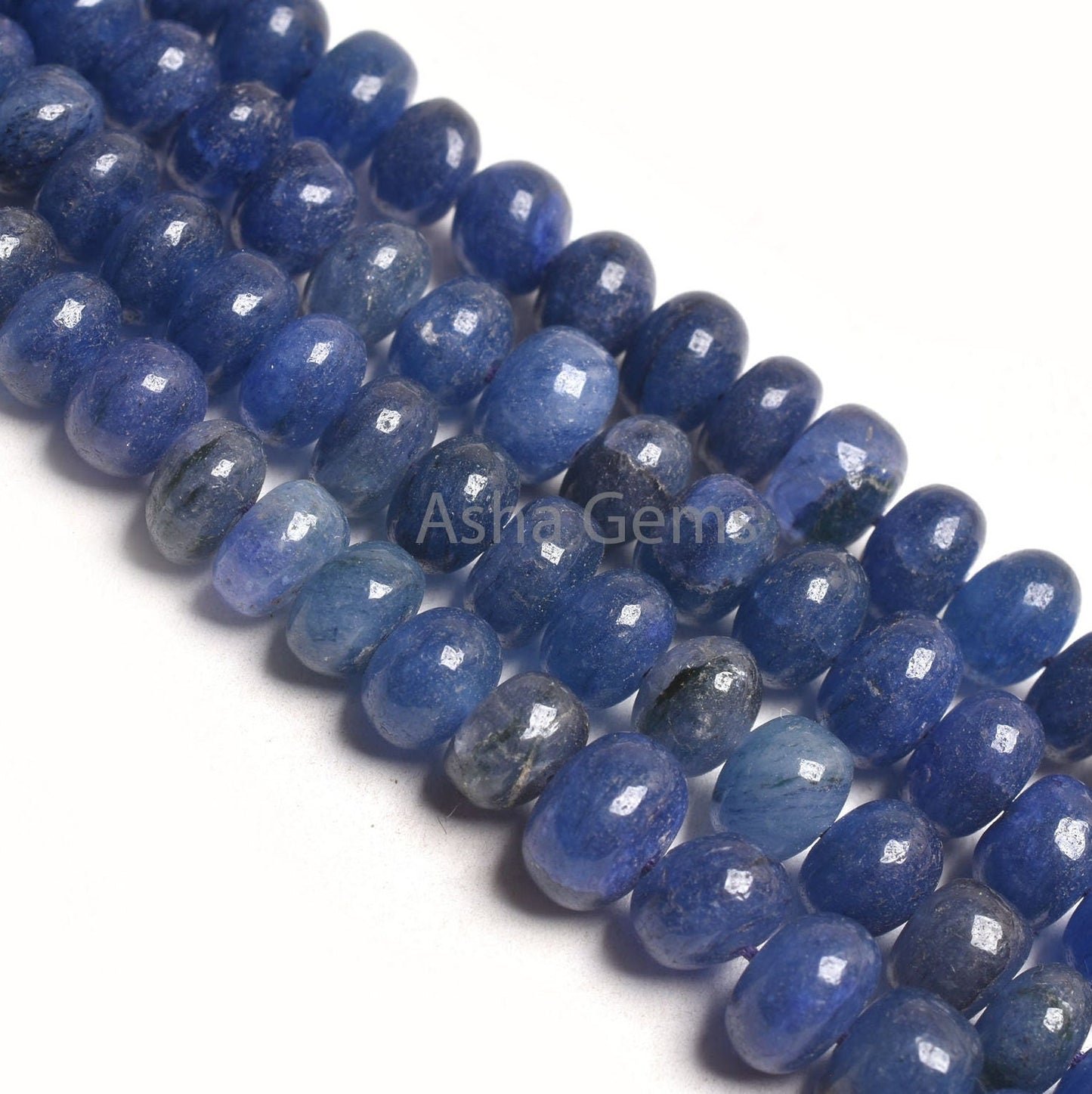 Fine Blue Tanzanite Smooth Gemstone Loose Beads, Tanzanite Plain Handmade Rondelle Shape Beads TZ, Tanzanite Beads For Jewelry Making Craft