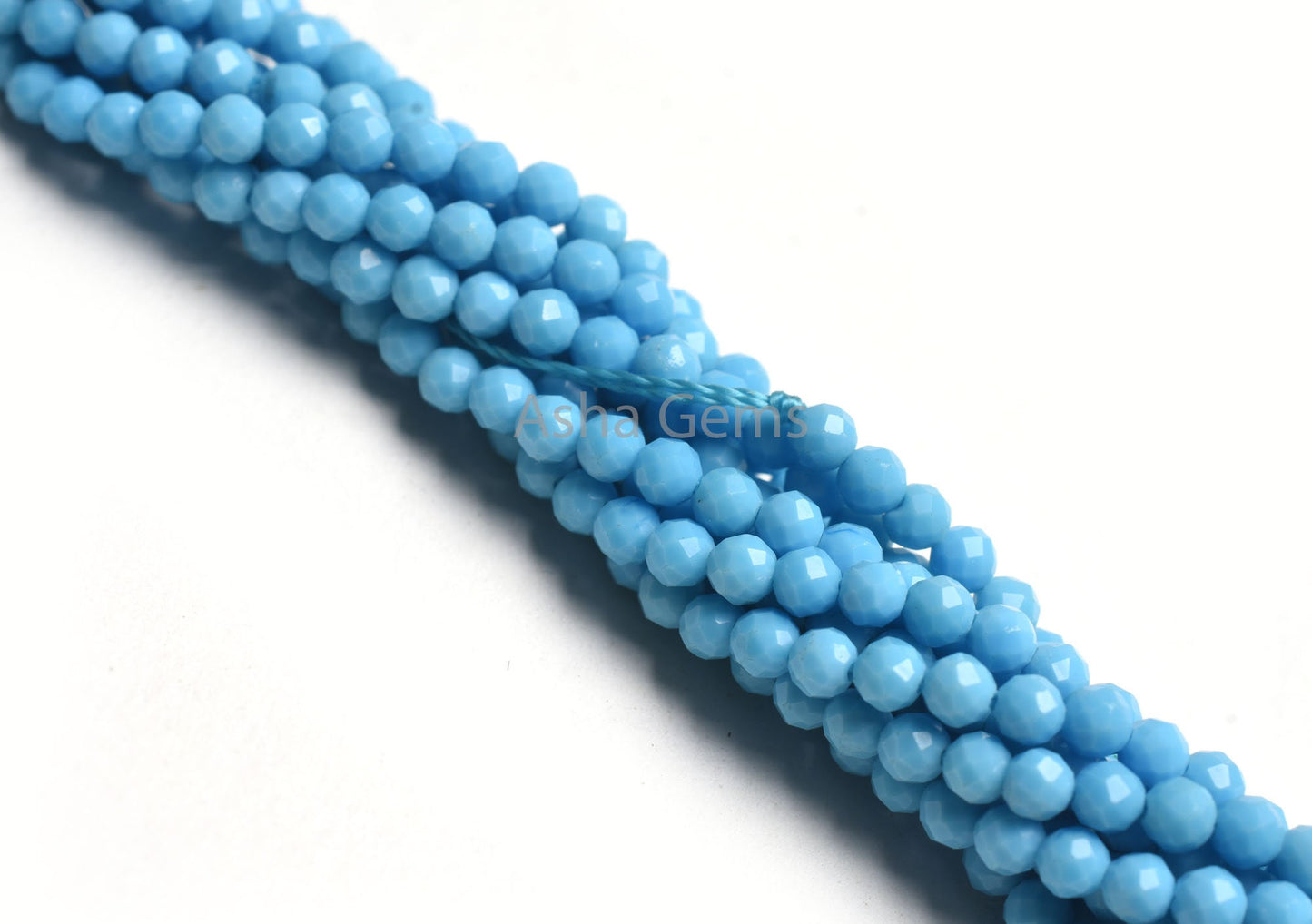 16"Strand Blue Turquoise Micro Cut Rondelle Faceted Beads,2.5 mm AAA Turquoise Howlite Bead Loose Gemstone Turquoise Bead Jewelry Craft Sale