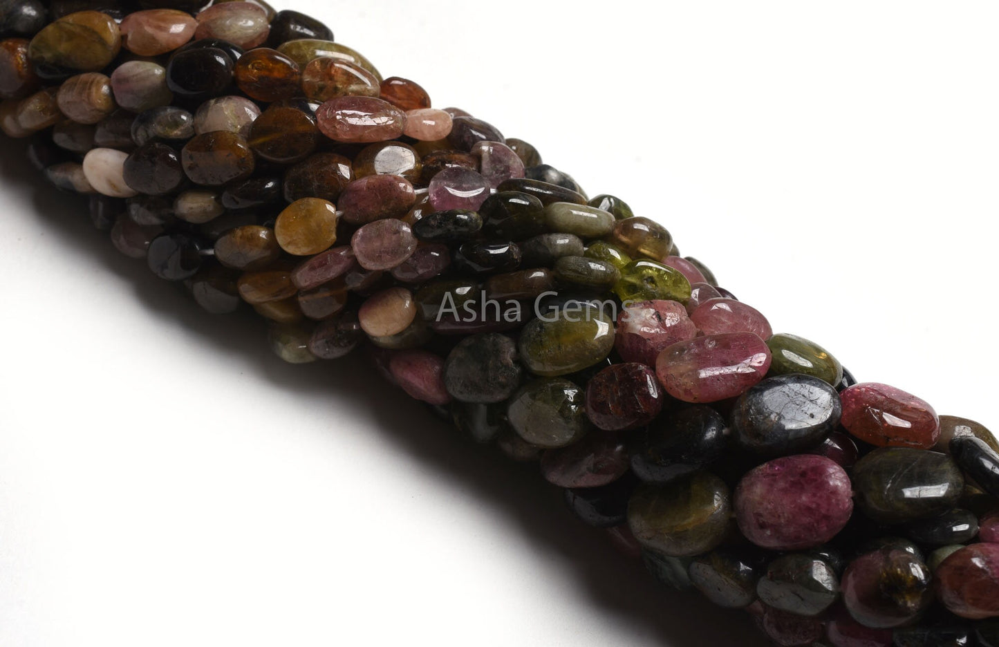 13" Strand Natural Multi Tourmaline Smooth Oval Shape Gemstone beads, Shaded Tourmaline Plain handmade Oval Bead Tourmaline Handicraft SALE