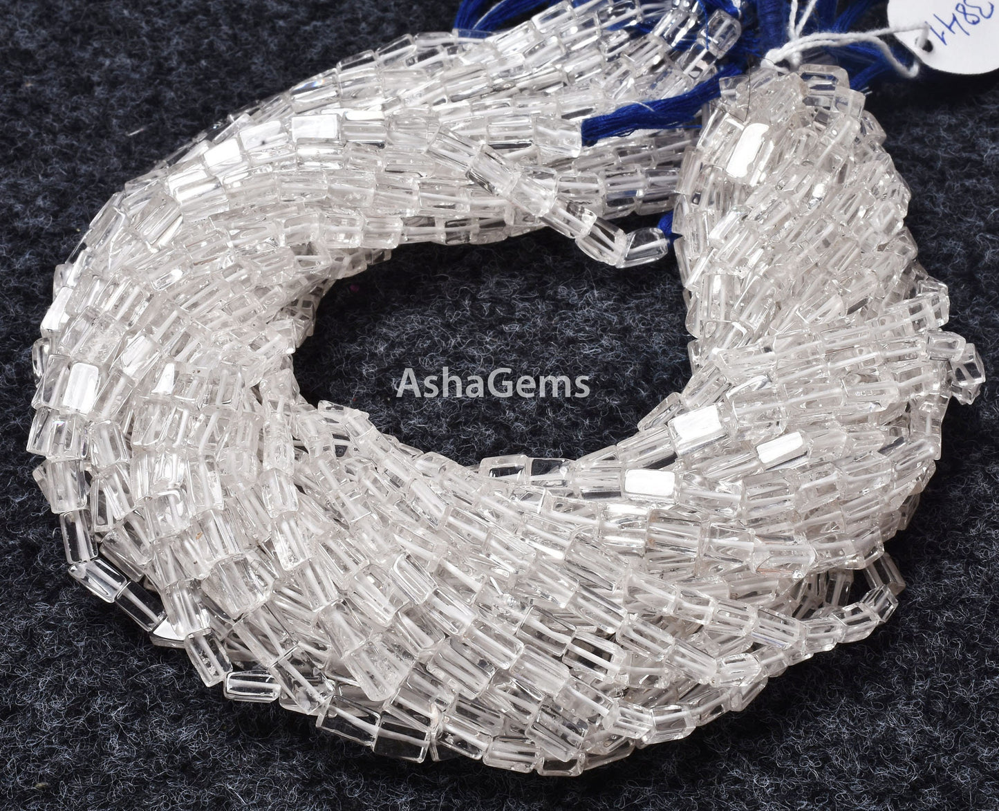 White Crystal Quartz Smooth Gemstone Bead, Natural Clear Crystal Quartz Rectangle Shape Beads,Handmade Plain Briolette Jewelry Beads SALE