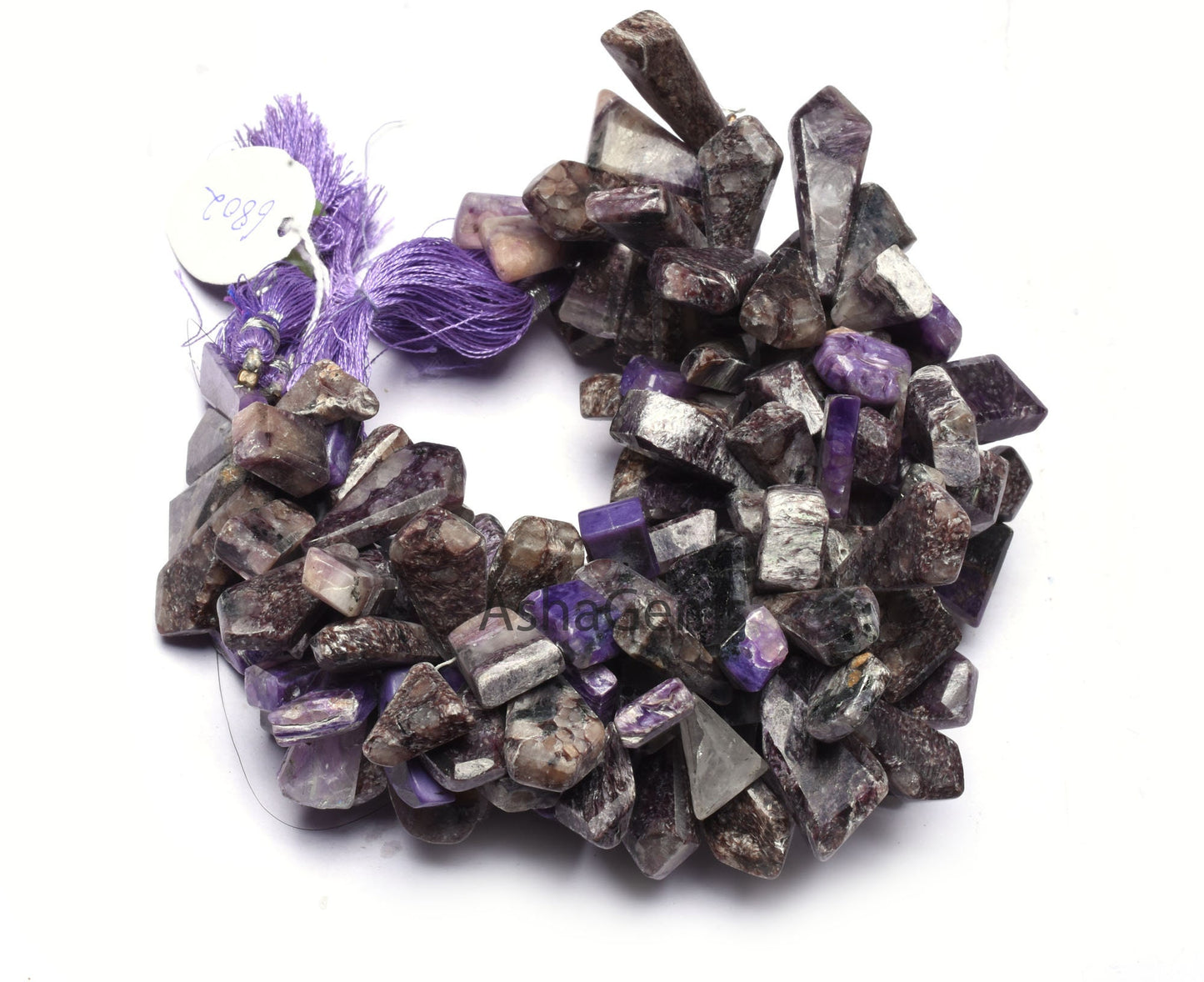 Shaded Purple Charoite Faceted Nugget gemstone Beads,8"Strand Natural Charoite Fancy Uneven Shape Side Drill Beads, Charoite Beads Jewelry