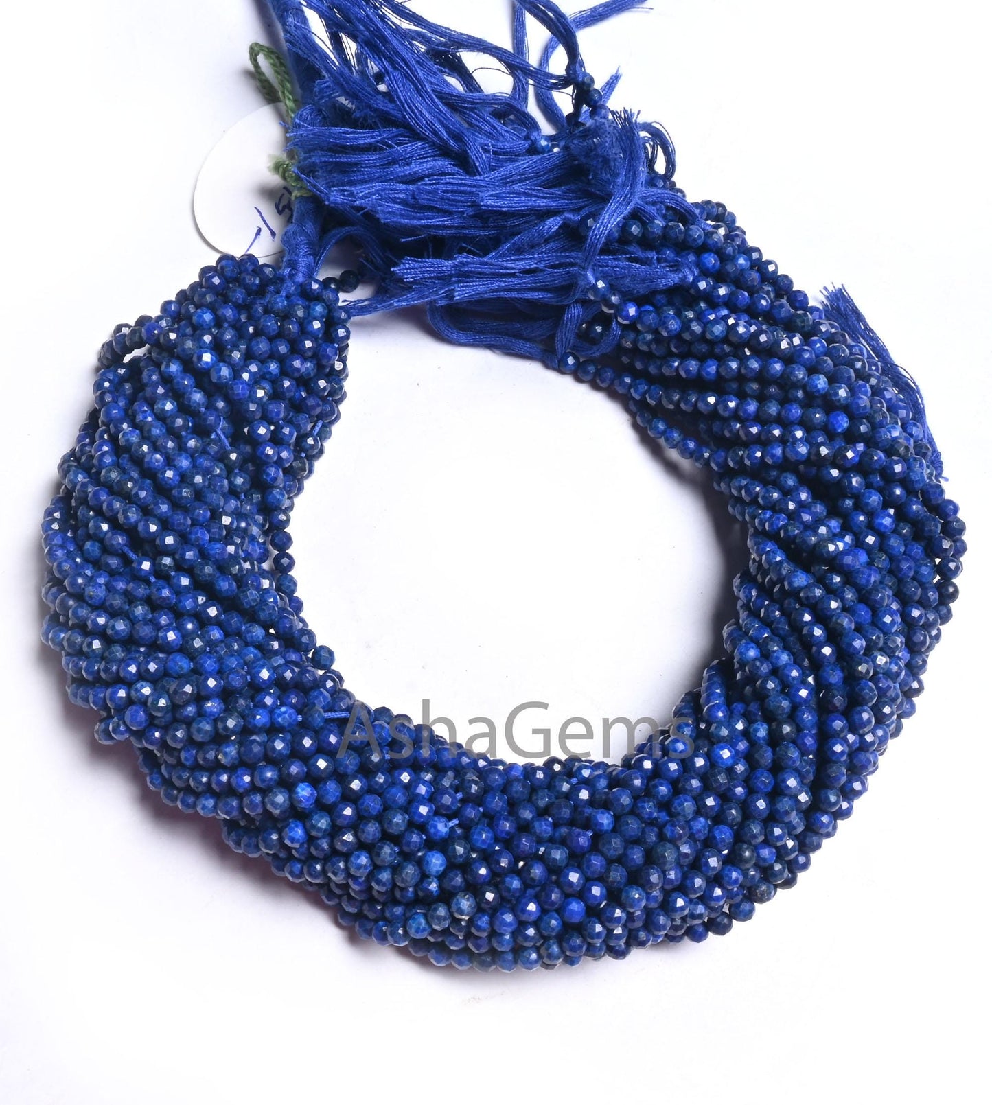 13" Beautiful Natural Blue Lapis Micro Cut Roundelle Gemstone Beads,3.5 mm AAA Quality Lapis Lazuli Faceted Beads Jewelry Making Lapis beads