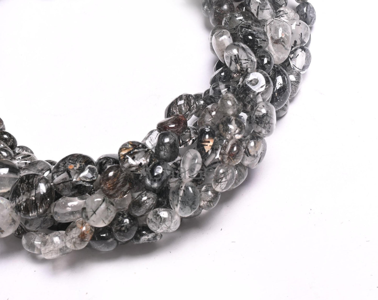 Beautiful Black Rutile Smooth Coin Shape Gemstone Beads,8-12 mm Natural Rutile Coin Handmade rutilated Quartz Bead Jewelry making Craft SALE