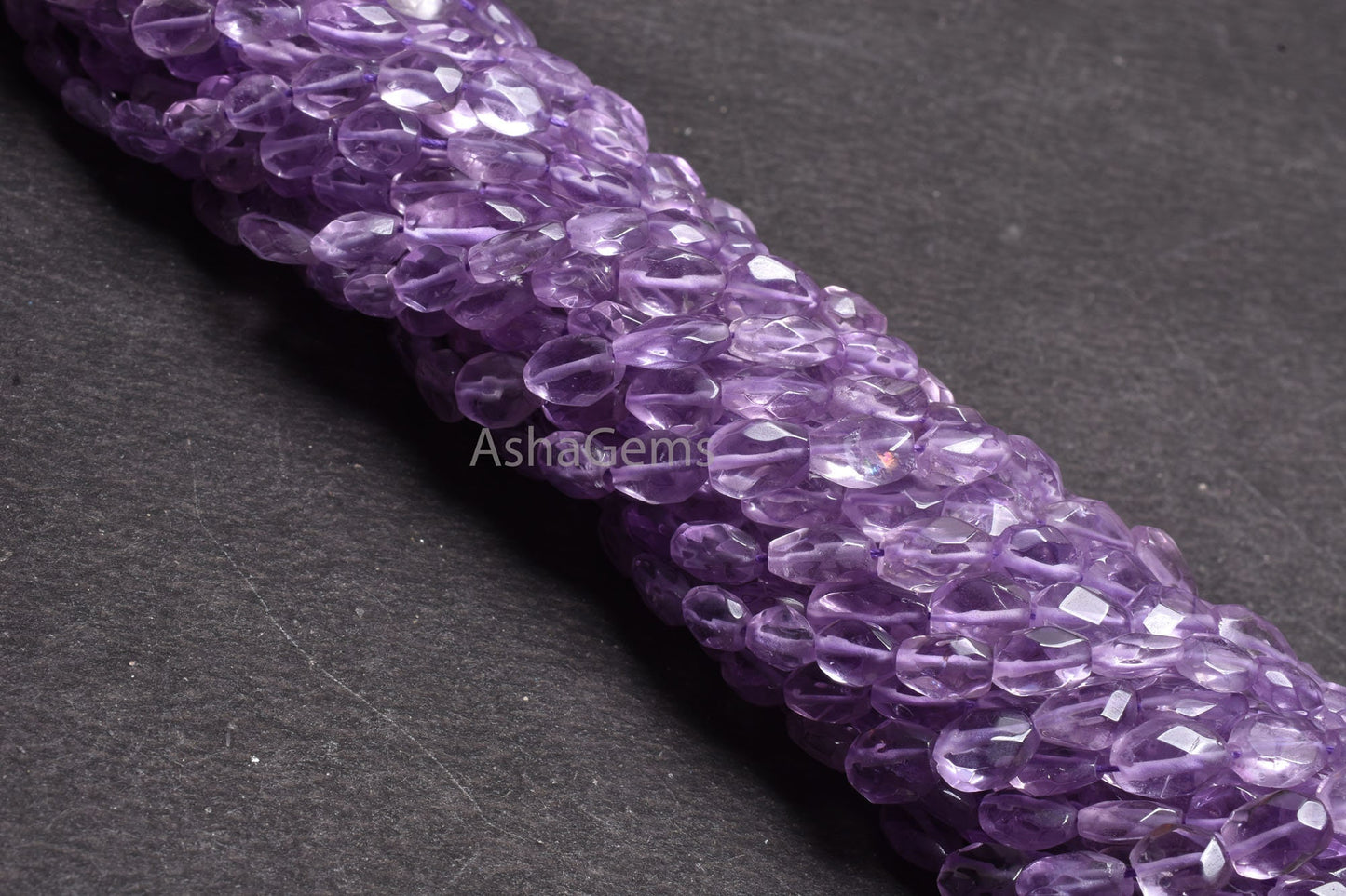 Fine Pink Amethyst Faceted Oval Gemstone Beads,12" Strand amethyst Beads Faceted Oval Briolette Straight Drill Gemstone Beads Jewelry Crafts