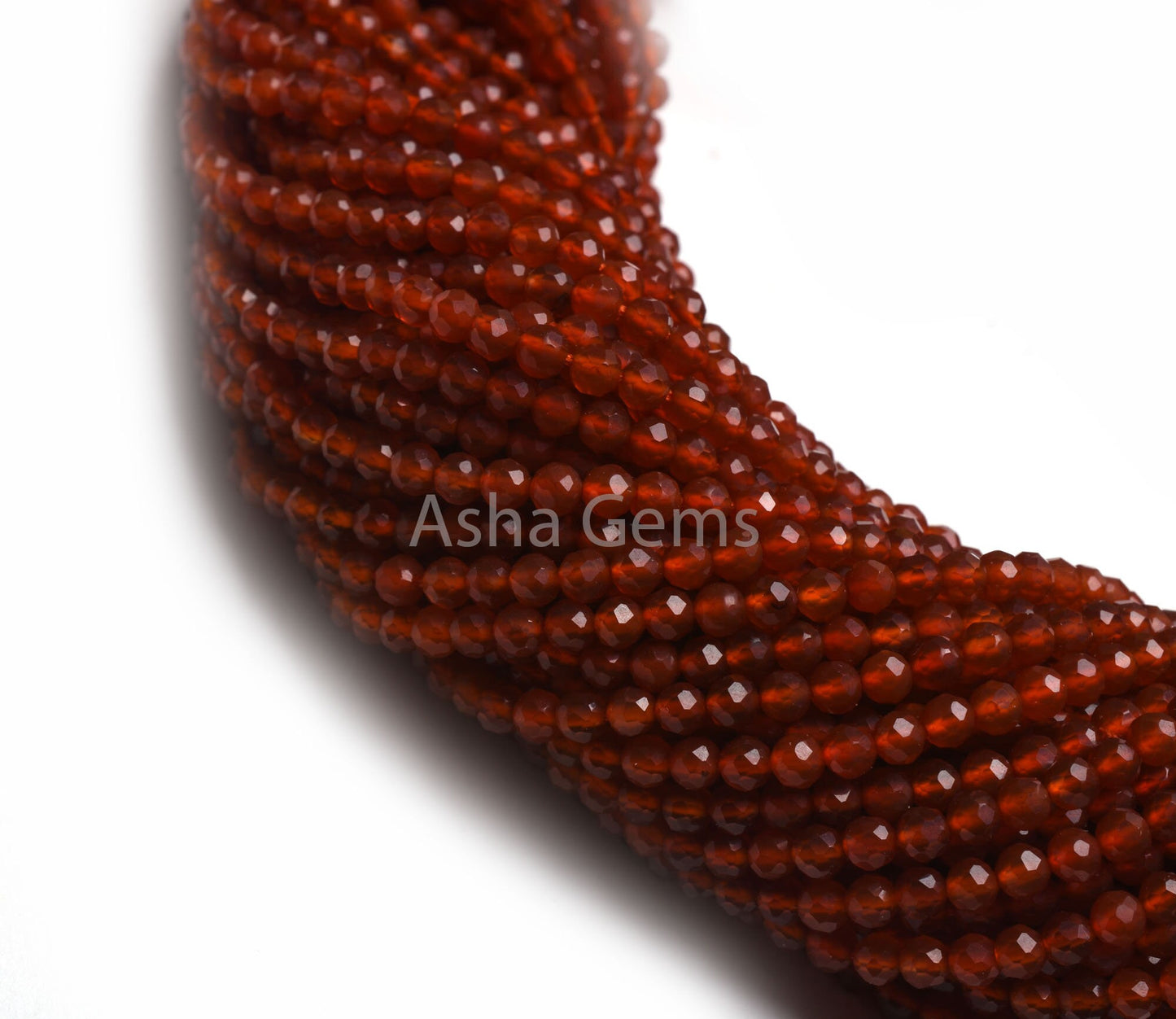AAA Quality Carnelian Micro Faceted Rondelle Beads,3.25 mm Carnelian Beads, Red Orange Carnelian Machine Cut Gemstone Bead Necklace Jewelry