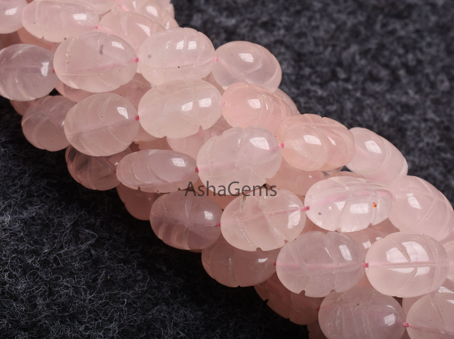 8" strand Natural Pink Rose Quartz Carved Oval Shape Gemstone Beads, Rose Quartz Fancy Carving Handmade Drill Bead For Jewelry Necklace SALE