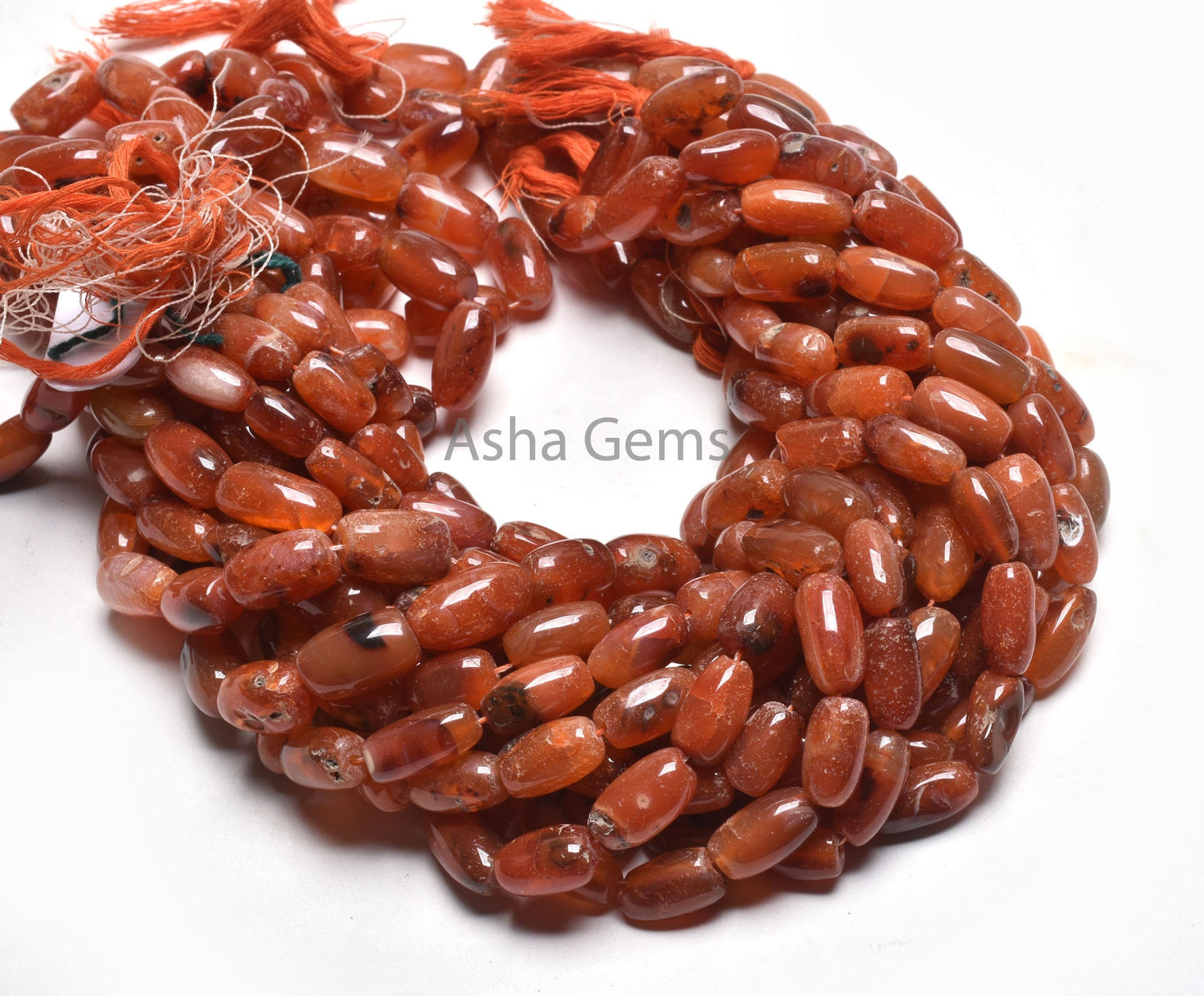 15" Strand Natural Carnelian Fancy Cylinder Shape Gemstone Beads, Red Carnelian Loi Handmade Pipe Straight Drill Beads Jewelry Making Crafts