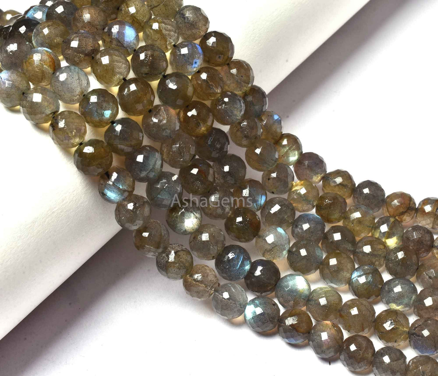 Blue Fire labradorite Round Shape Beads,8-8.5mm Natural Labradorite Faceted Round Ball Beads, Black Rainbow Loose Gemstone Beads For Jewelry