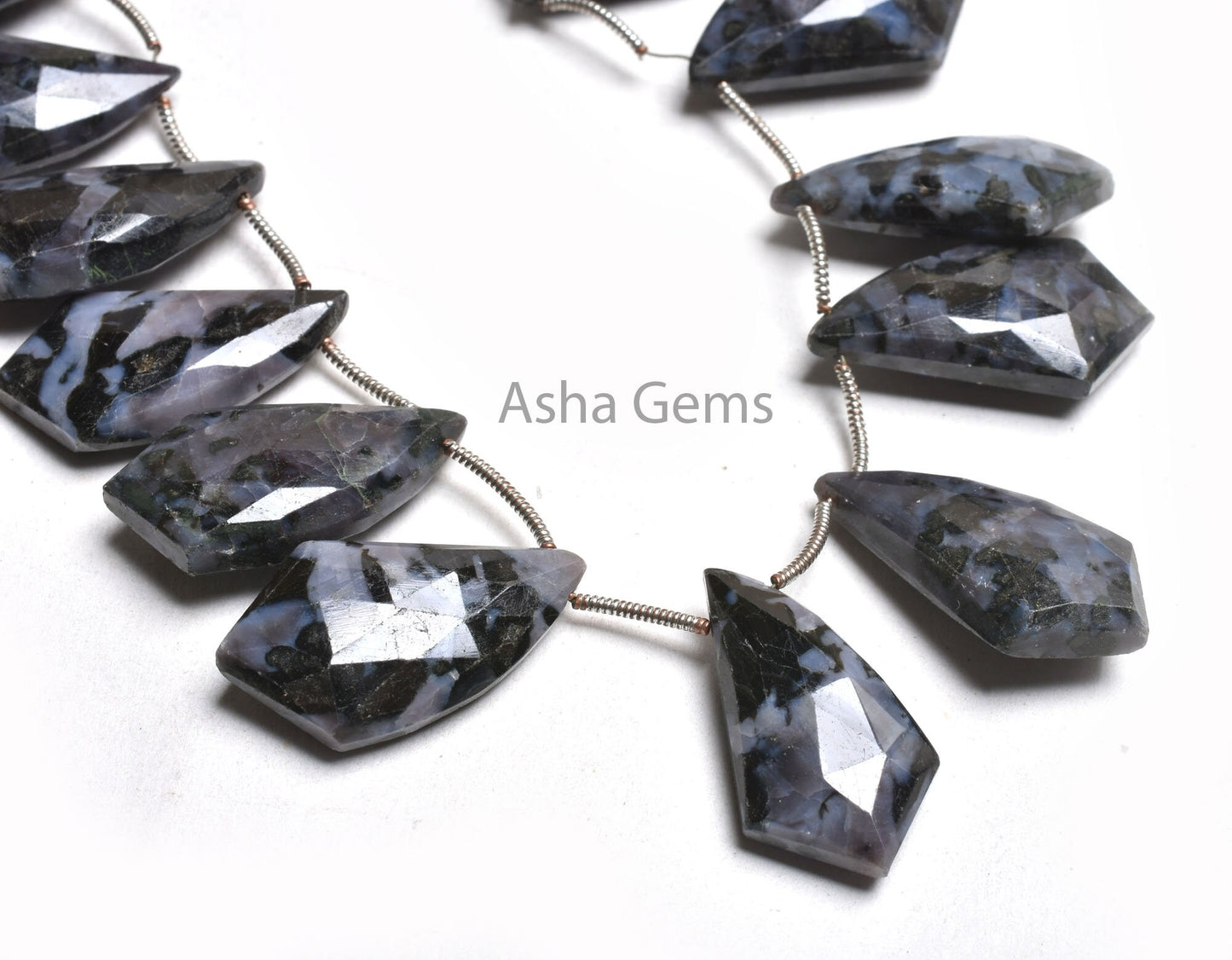 Natural Black Obsidian Fancy Shape Gemstone Beads,8" Strand Fine Black Obsidian Faceted Side Drill Briolette Beads Jewelry Making Craft SALE