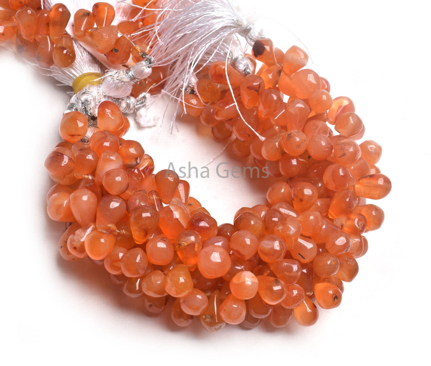 Orange Carnelian Smooth Handmade Drop Beads,7-10 mm Uneven Plain Handmade Teardrop Side Drill Gemstone carnelian Beads Jewelry making Crafts