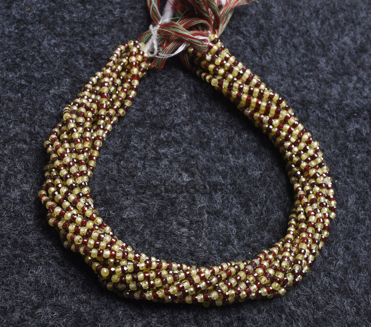 Beautiful multi Red Green zircon Faceted Rondelle beads13"Cubic Zircon Shaded Light Green red One By One sequence Strand 3mm AAA Zircon Bead