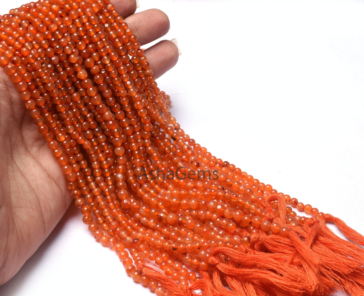 Beautiful Orange Carnelian Smooth Round Shape Beads, 13" Strand, Natural AAA Carnelian Smooth Round Ball Gemstone Beads, Carnelian Bead
