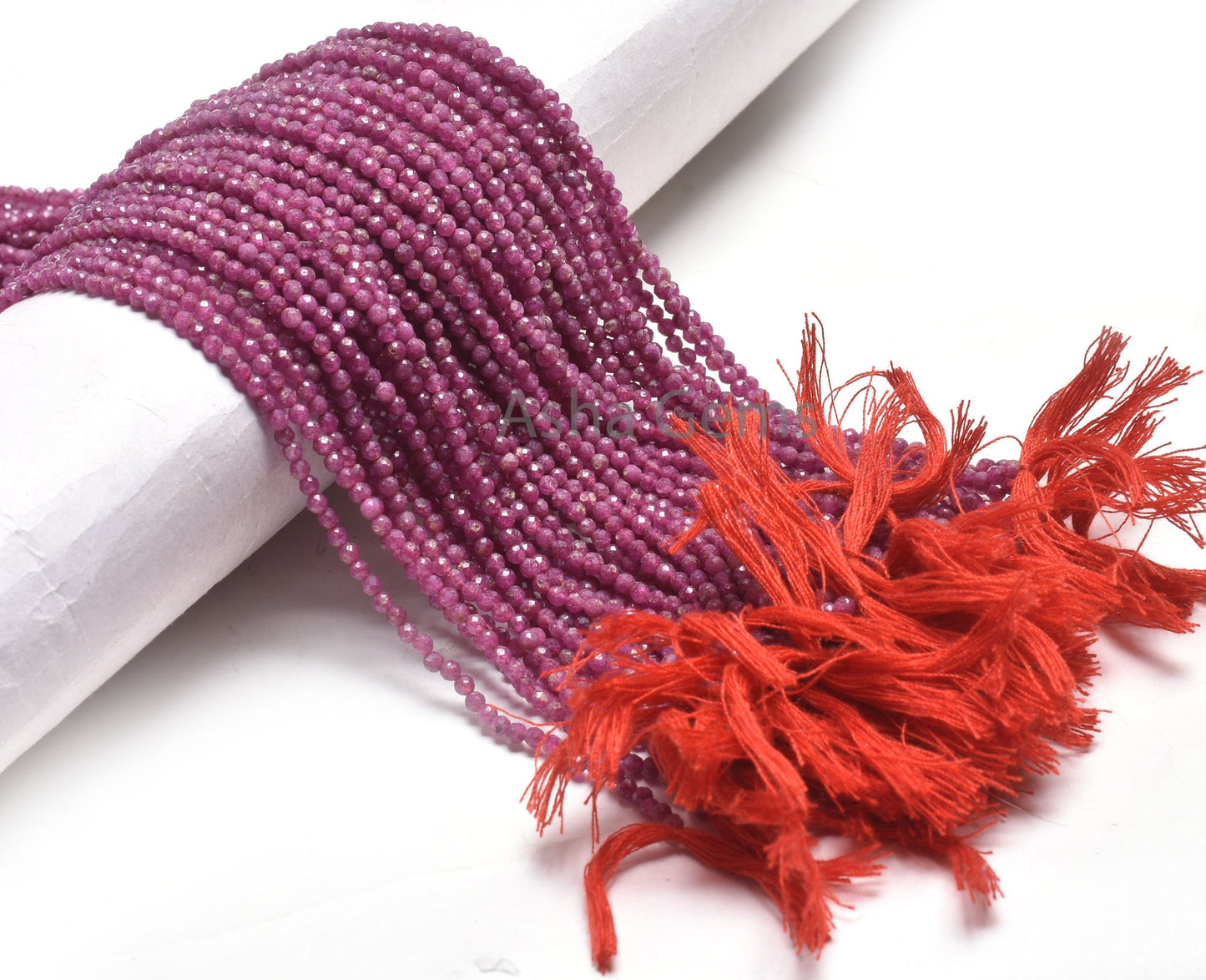 2.5 mm AAA Quality Real Ruby Micro Cut Faceted Rondelle Beads, Red Pink Ruby machine Cut Gemstone Bead, Natural Ruby Bead Jewelry Craft sale