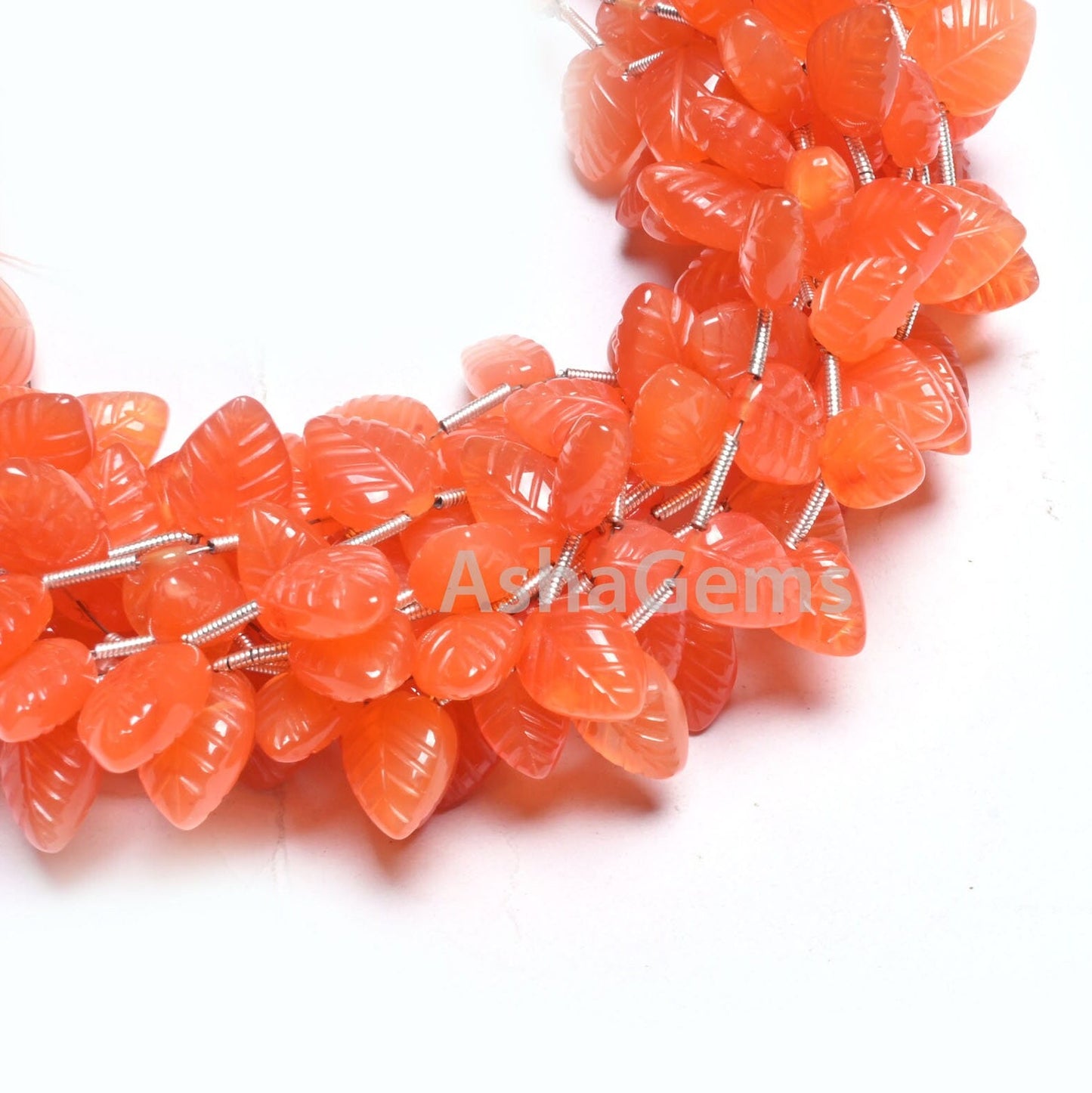 AAA Quality Carnelian Fancy Leaves Shape handmade Carving Beads, Orange Carnelian Carved Pear Briolette Gemstone Beads Jewelry Making Craft