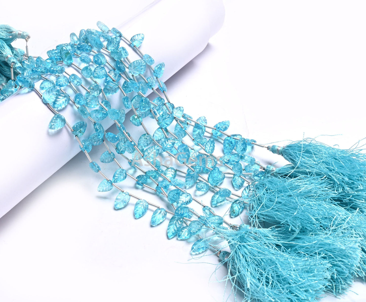 Beautiful Blue Topaz Fancy Leaves Shape handmade Carving Beads, AAA Swiss Blue Coated Topaz Carved Pear Briolette Gemstone Bead Jewelry SALE