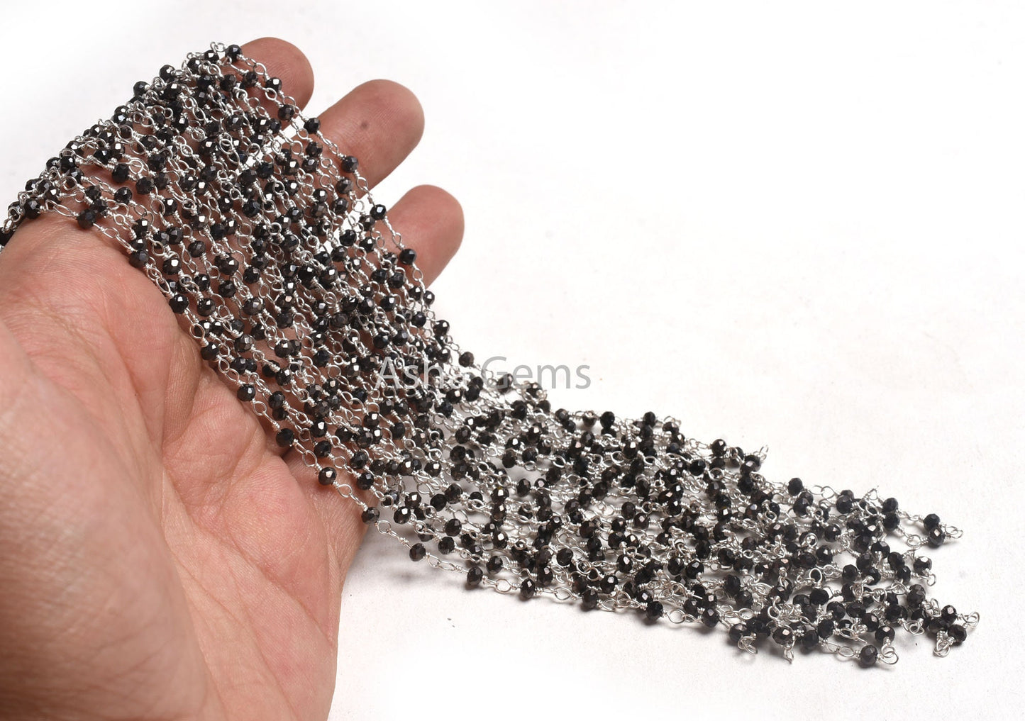 Beautiful Copper Pyrite Hydro Faceted Rondelle Beads Rosary Chain,3 mm Silver Plated Wire Wrapped Handmade Chain For Necklace Jewelry Making