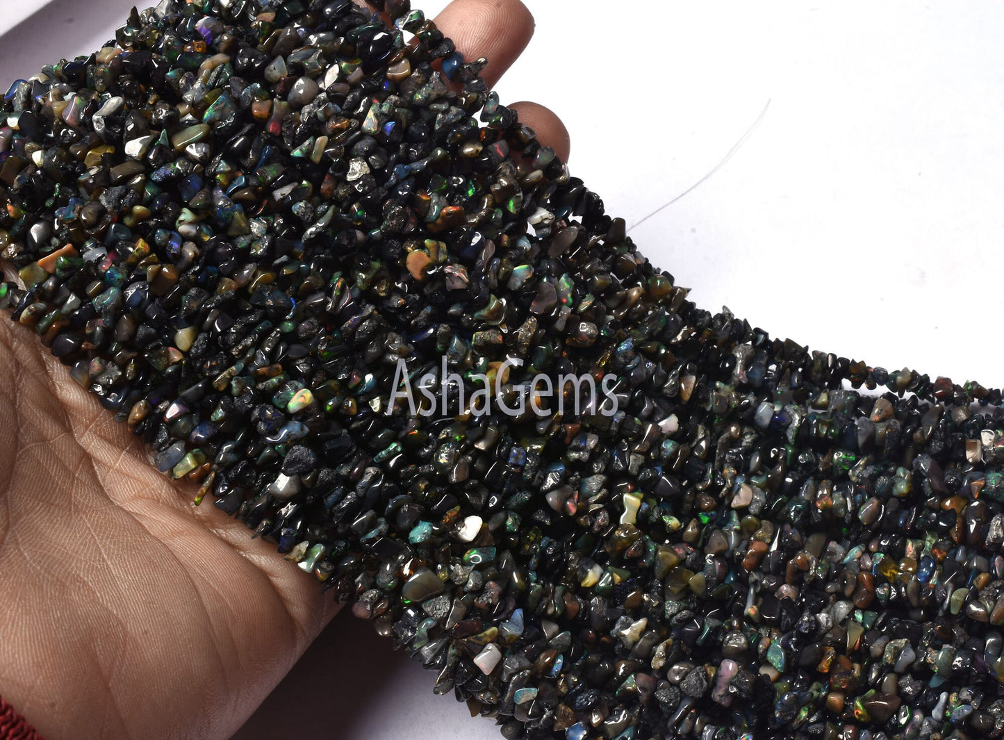 Beautiful Black Ethiopian Opal Uncut Chip Beads, Welo Fire Ethiopian Opal Smooth Raw Polish Beads, Flashy Opal Gemstone Beads For Jewelry