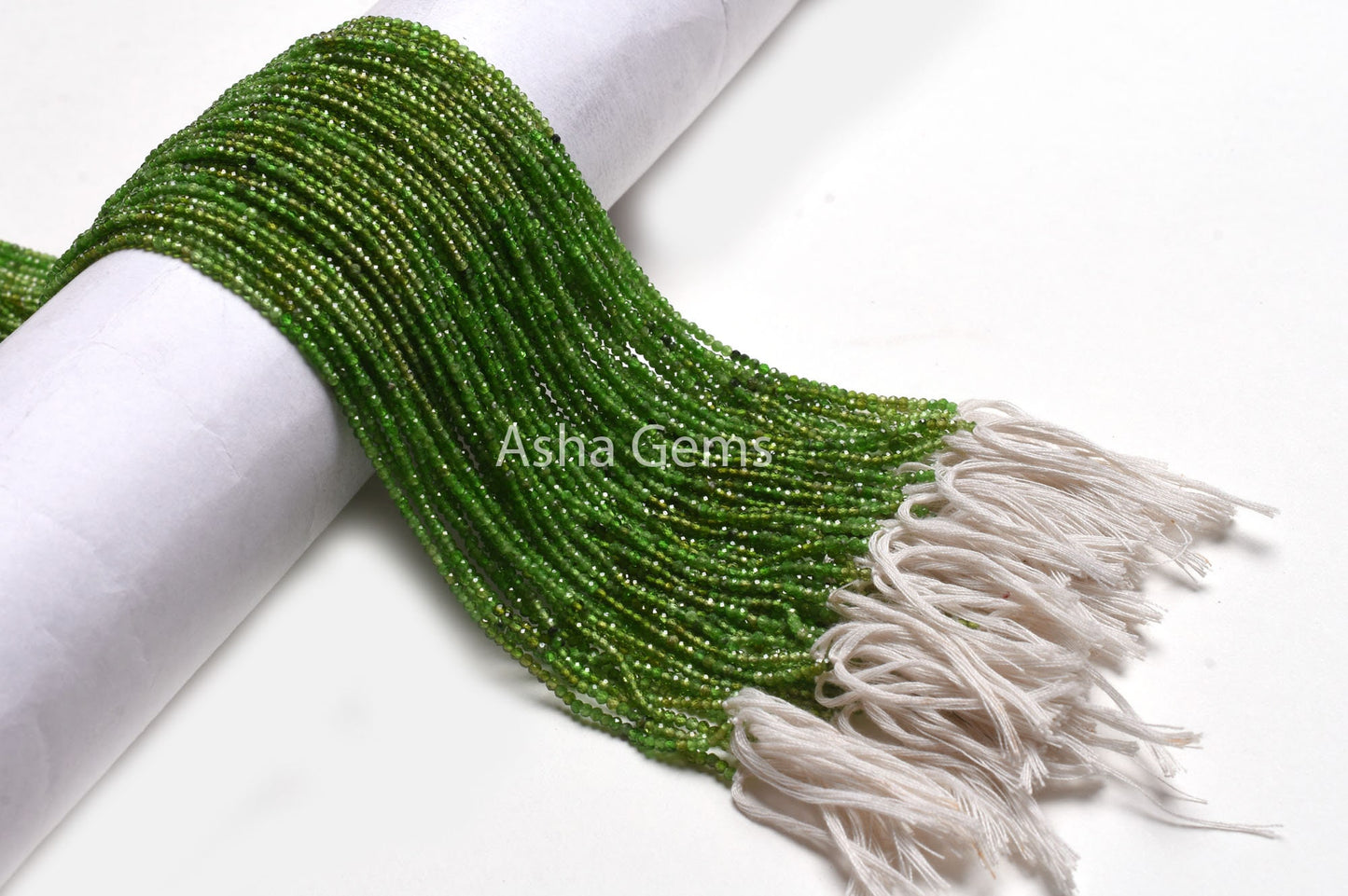 2 mm Natural Chrome Diopside Micro Cut faceted Gemstone Beads,13" Strand Shaded Green Chrome Diopside Machine Cut Tiny Rondelle Chrome Beads