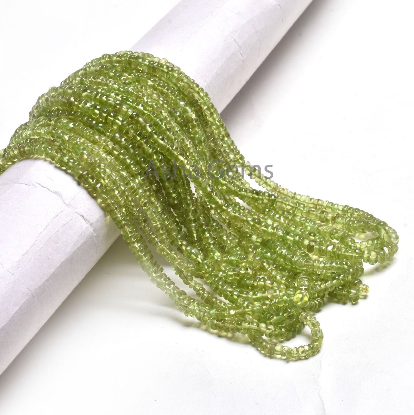 16" Strand Green Peridot Smooth Rondelle Beads, Natural Peridot Beads, Peridot Plain Handmade Gemstone Beads Jewelry making Handicraft SALE