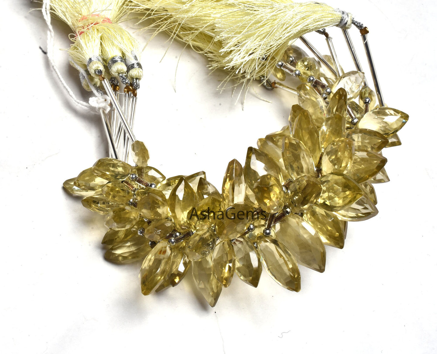 AAA Quality Lemon Quartz Faceted Marquise Shape Gemstone Beads, Lemon Marquise Beads, Lemon Faceted Marquise Briolette Beads Jewelry makings