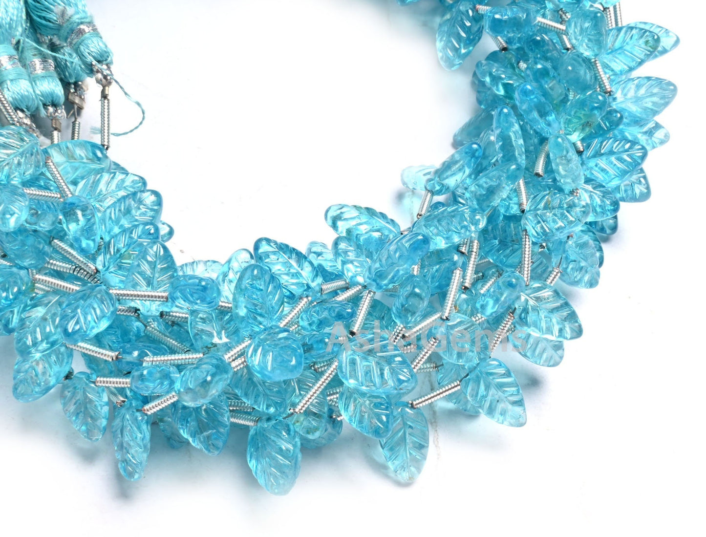Beautiful Blue Topaz Fancy Leaves Shape handmade Carving Beads, AAA Swiss Blue Coated Topaz Carved Pear Briolette Gemstone Bead Jewelry SALE