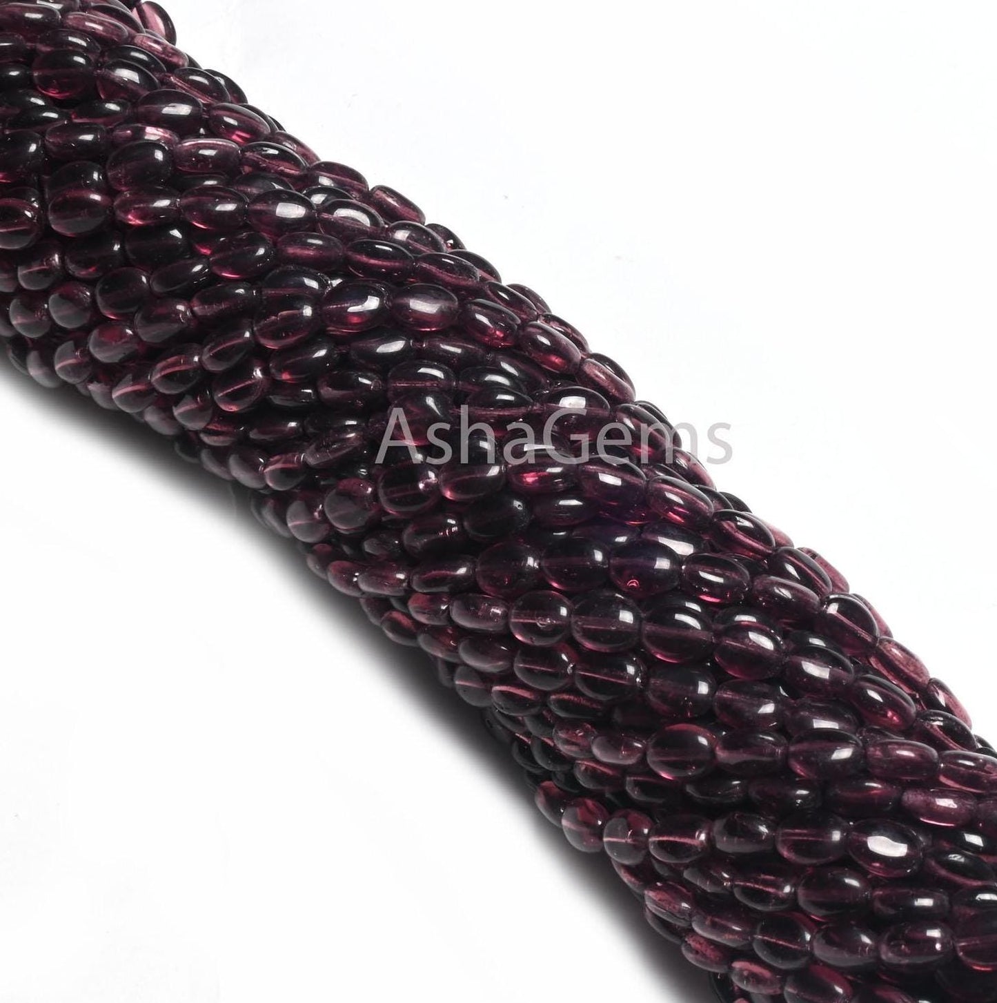 5.5-7mm Beautiful Purple Garnet Color Hydro Smooth Oval Shape Beads,13" Fine purple Hydro Plain Oval handmade Bead Jewelry making Craft SALE
