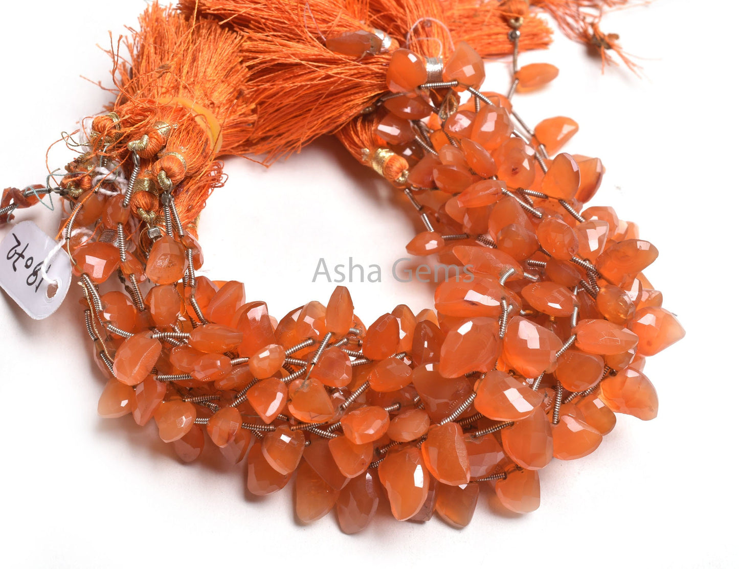 Fine Quality Carnelian Fancy Mango Shape Faceted Beads,8" Strand Red Orange Carnelian Keri Shape Fancy Briolette Beads Carnelian Beads SALE