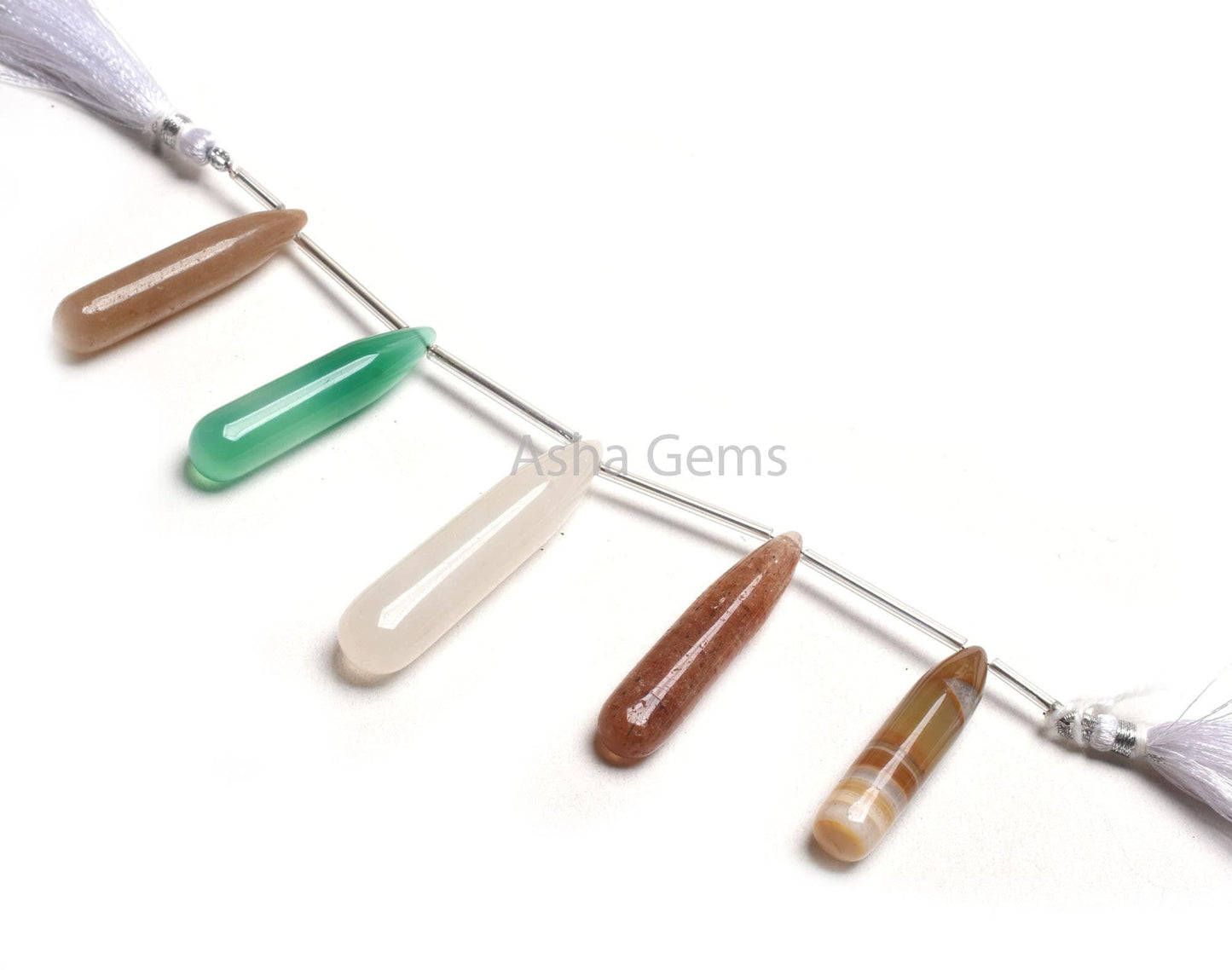 Beautiful Multi Color Stone Fancy Long Pencil Drop Beads, Mix Gemstone Plain Handmade Teardrop Beads, Disco Beads For Jewelry Craft DIY SALE