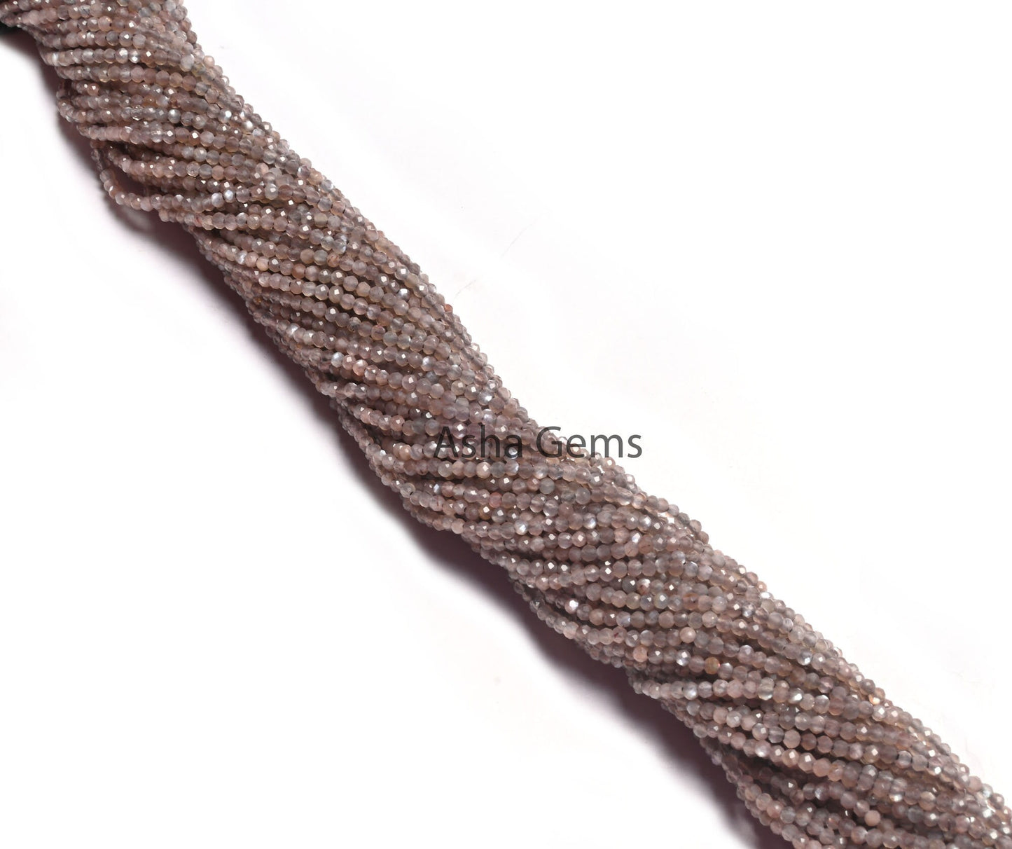 13"Strand Natural Chocolate Moonstone Micro Cut Rondelle Faceted Gemstone Beads, AAA Chocolate Moonstone Tiny Bead Jewelry Making Craft Sale
