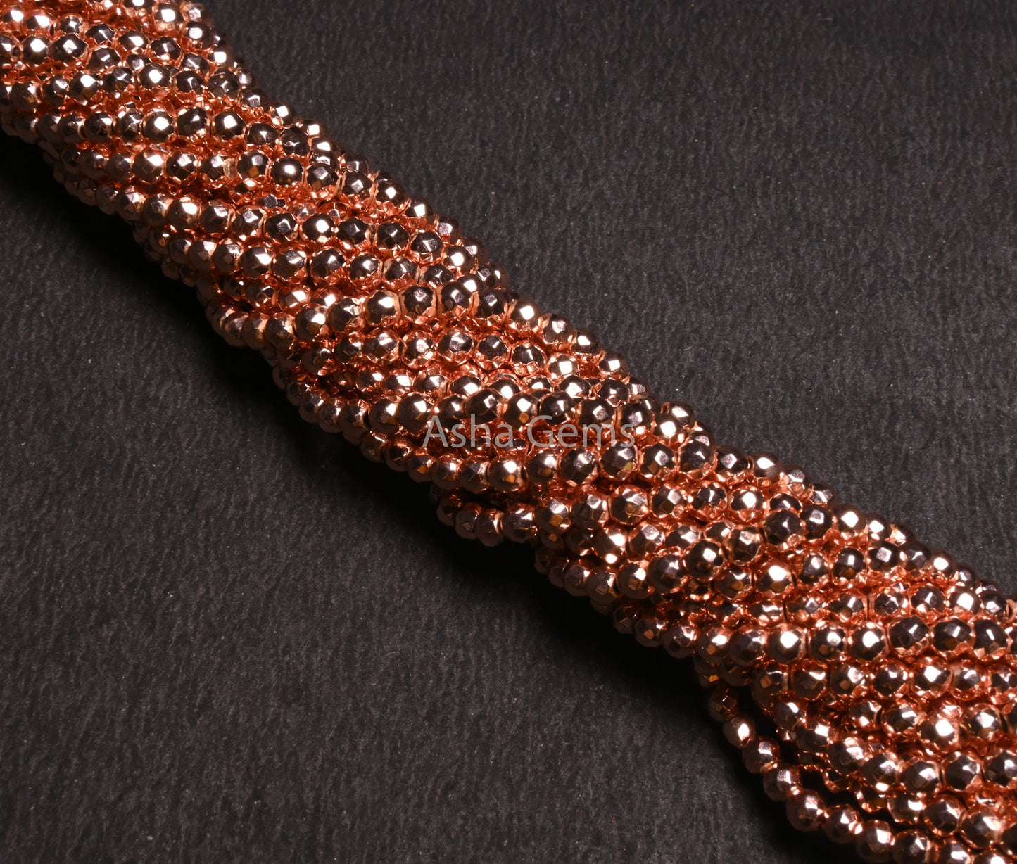 Beautiful Pyrite Copper Coated Rondelle Faceted Gemstone Loose Beads,3-3.25 mm,Fine Quality Pyrite Indian Cut Beads Jewellery Making Crafts