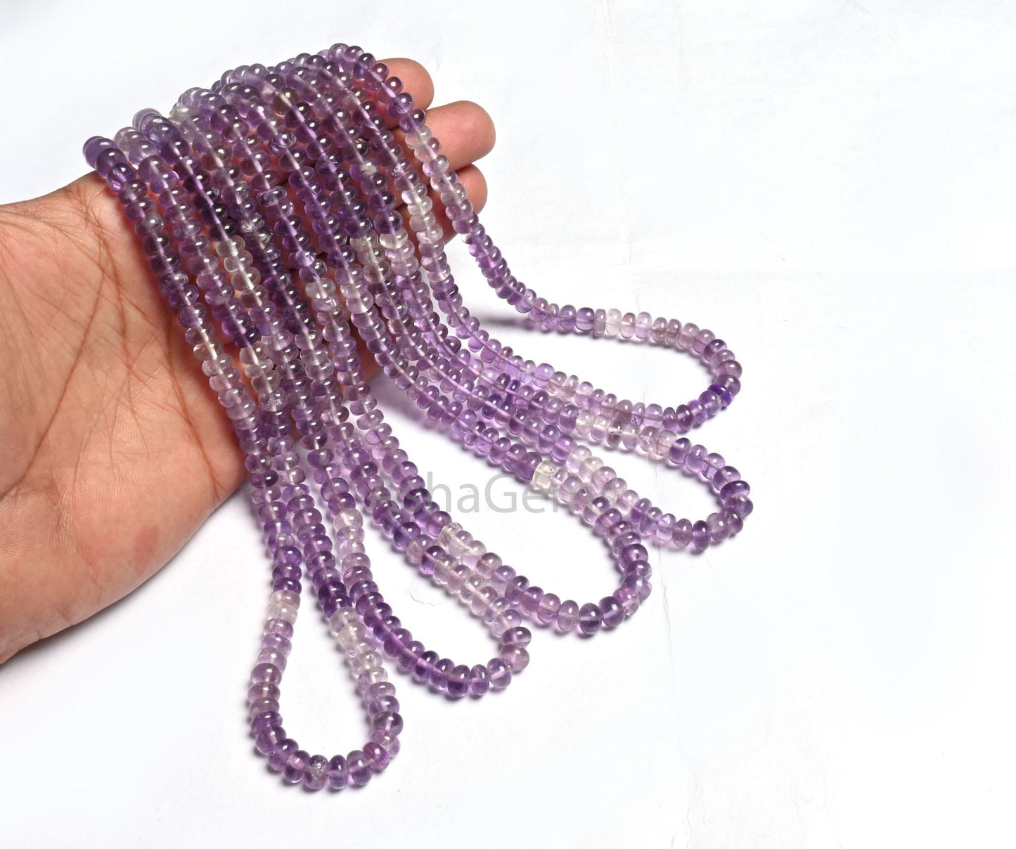 Beautiful Amethyst Smooth Gemstone Loose Beads, Fine Shaded Purple Amethyst Plain Handmade Rondelle African Amethyst Bead Jewelry Craft SALE