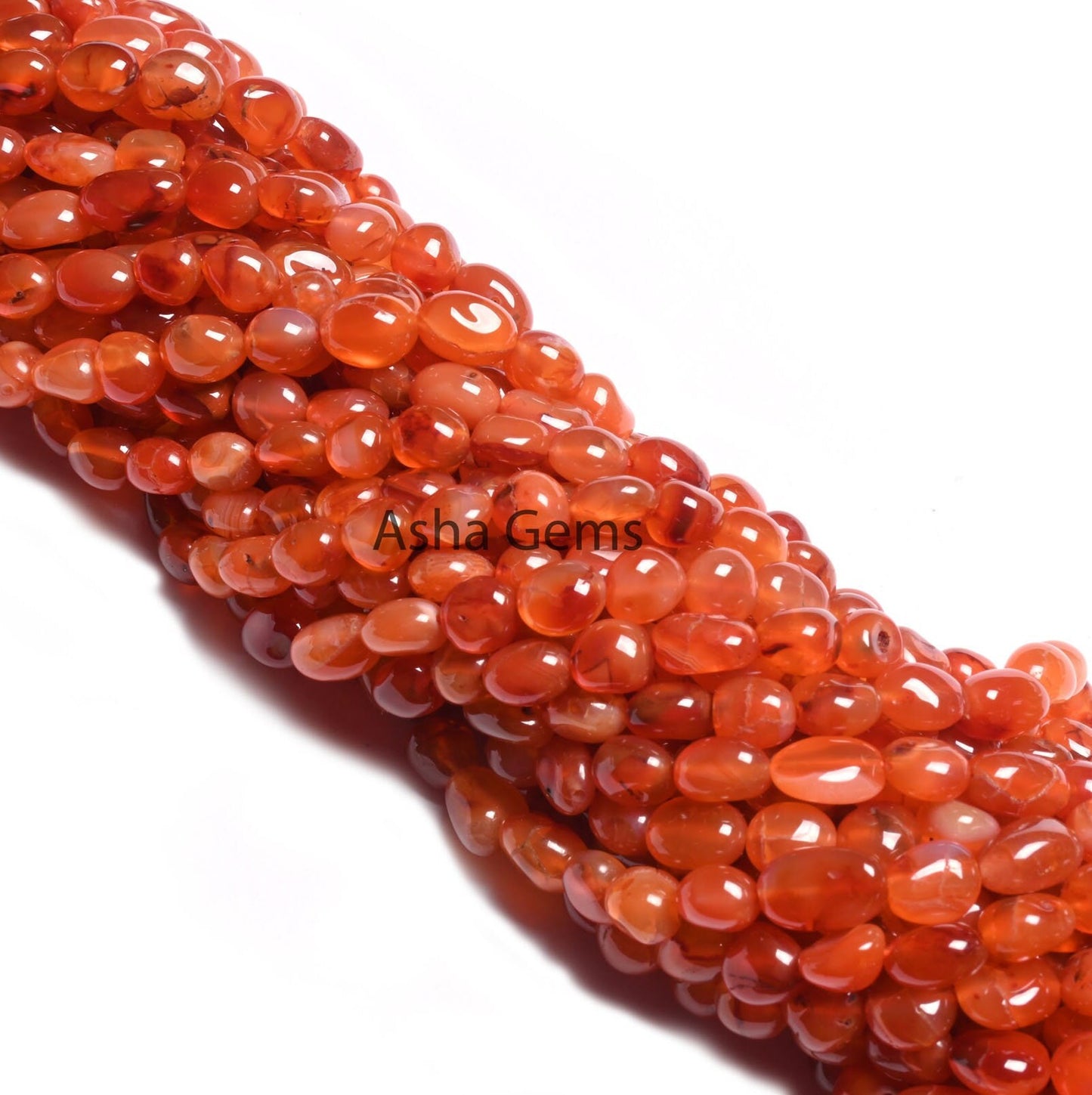 Fine Carnelian Smooth Nugget Shape Handmade Beads, Beautiful Carnelian Beads, Natural Carnelian Loose Gemstone Pebble Uneven Beads Jewelry (AG 22259)