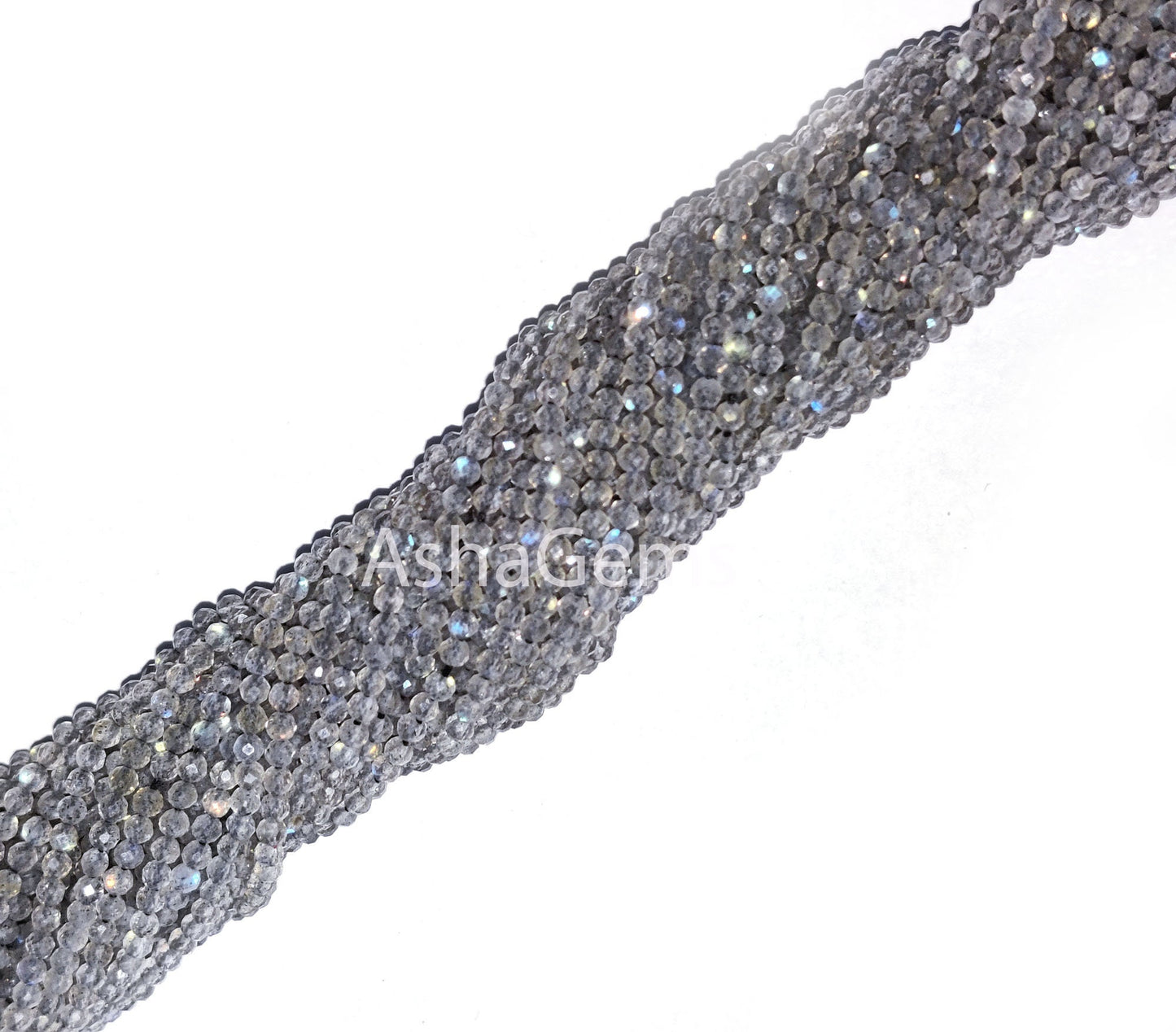 AAA Natural Labradorite Faceted Rondelle Beads,1.8 mm Beautiful Blue Fire Labradorite Machine Cut Micro Faceted Bead Black Rainbow Bead SALE