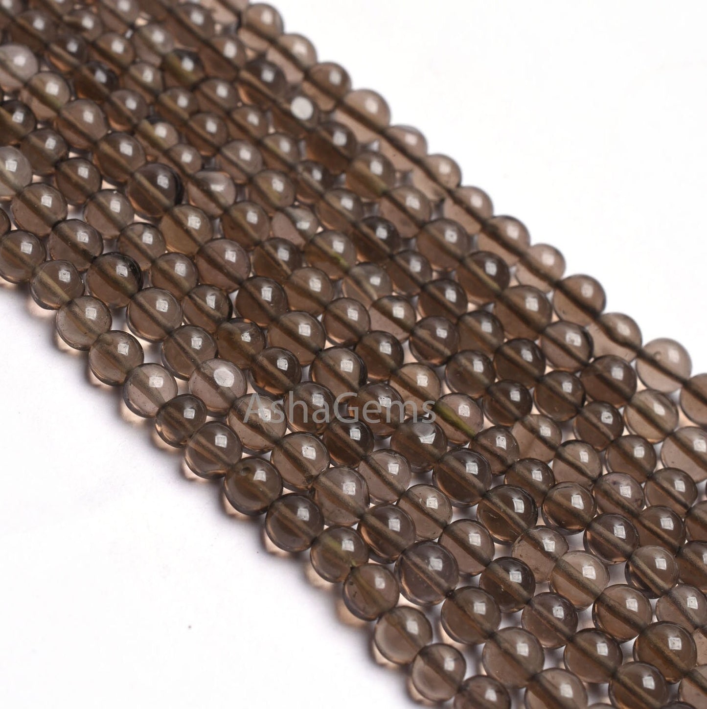 4 mm Natural Smoky Quartz Round Shape Gemstone Beads,13" Strand Fine Smoky Smooth Round Ball Beads, Smoky Beads Jewelry makings Crafts SALE