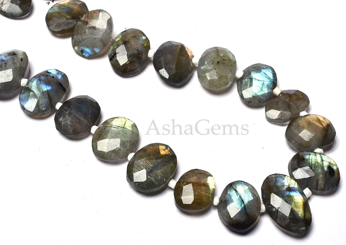 Natural Multi Fire Labradorite Faceted Oval Shape Beads, Labradorite Oval Gemstone Beads Oval Shape Briolette Labradorite Wholesale Jewelry