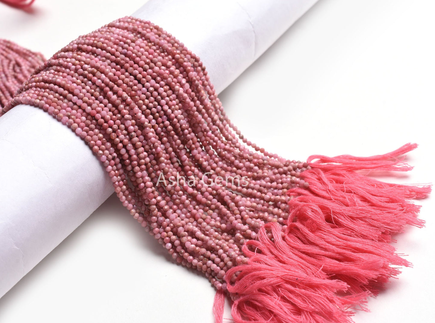 2.5mm Pink Rhodochrosite Micro Cut Gemstone Beads, Natural Rhodochrosite Beads Rhodochrosite Machine Cut Rondelle Bead Necklace Jewelry SALE