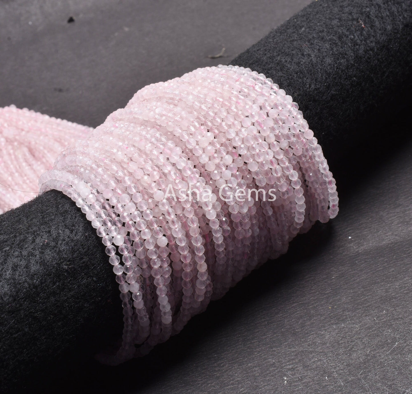 3.5 mm Natural Pink Rose Quartz Micro Faceted Round ball Beads, Fine Rose Quartz Machine Cut roundelle Gemstone Beads Rose quartz Jewelry
