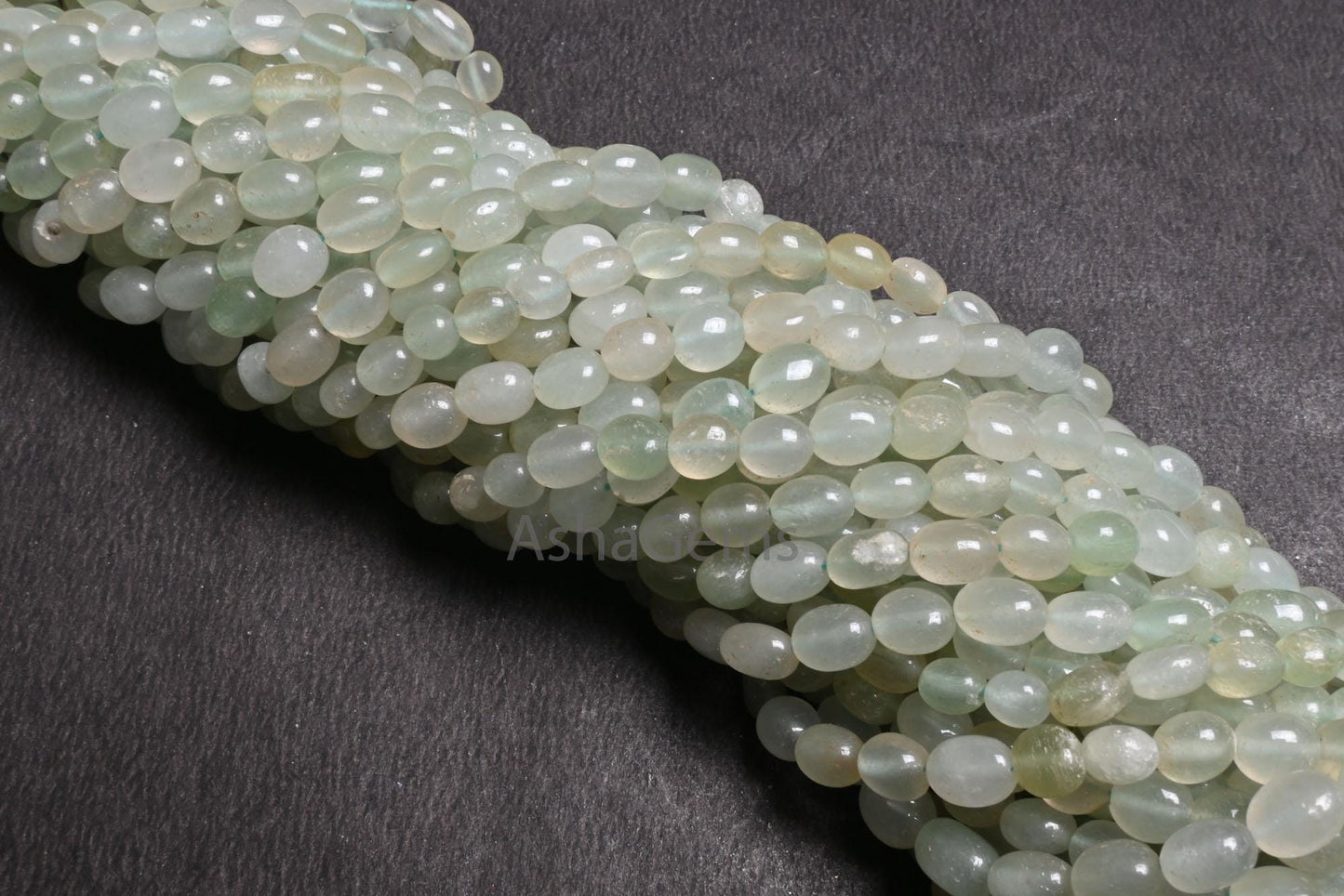 Natural Aventurine Smooth Puff Oval Fancy Shape Handmade Gemstone beads,12" Light Grape Green aventurine Plain Oval beads Jewelry Craft SALE