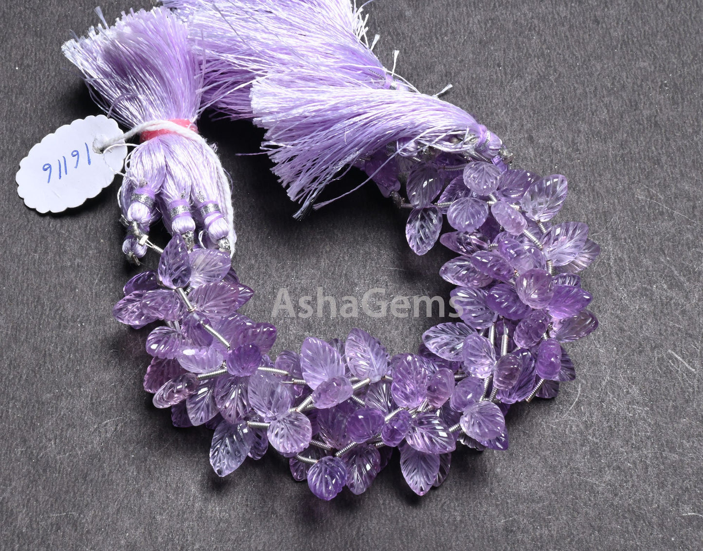 AAA Quality Pink Amethyst Fancy Leaf Shape Carved Gemstone Beads,8" Natural Amethyst Carve Pear Briolette Handmade Bead Jewelry Making Craft