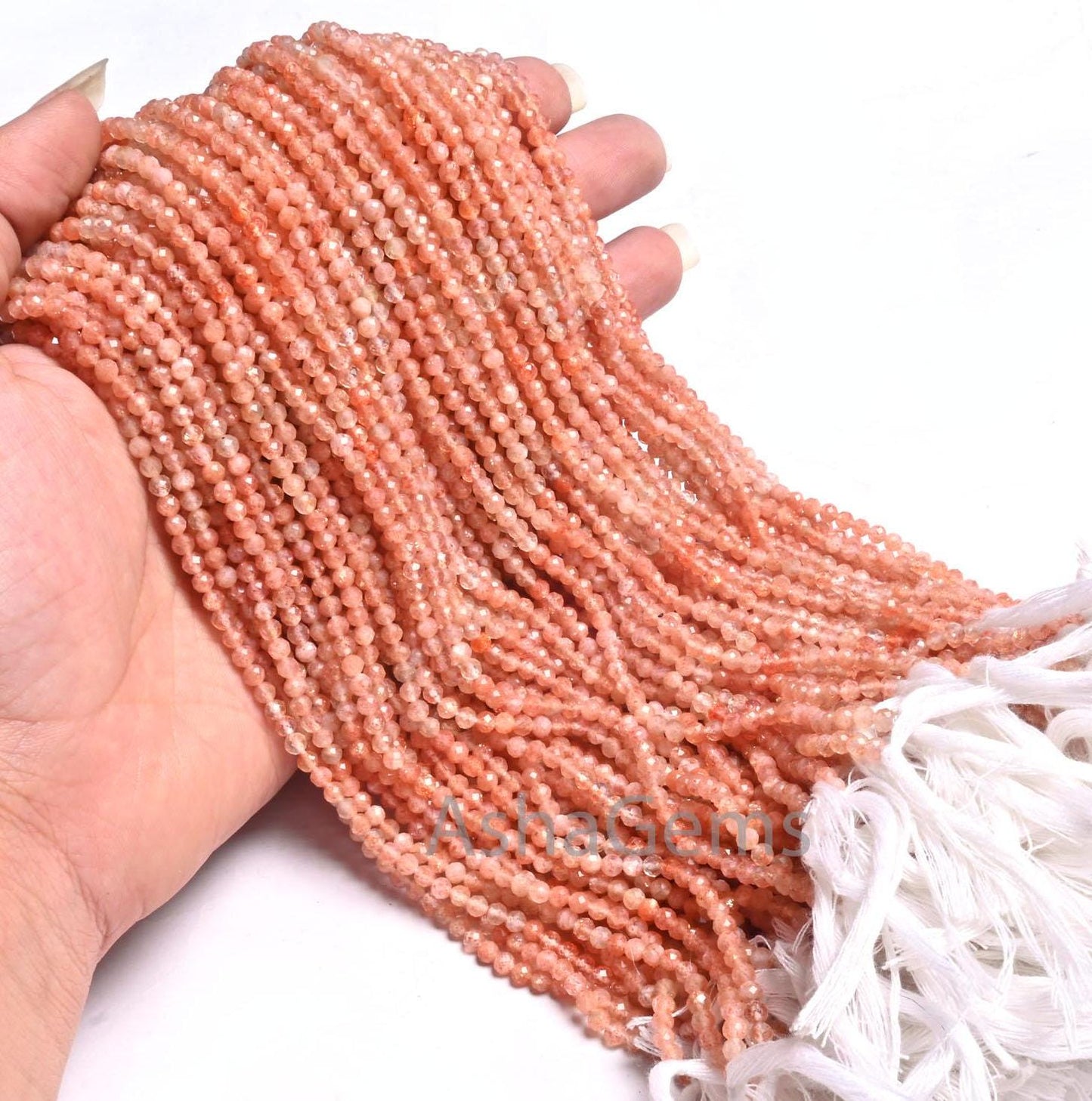 AAA Quality Natural Sunstone Micro Cut Gemstone Beads,3.5 mm Shaded Sunstone Machine Cut Rondelle Sunstone Beads Jewelry Making Crafts SALE